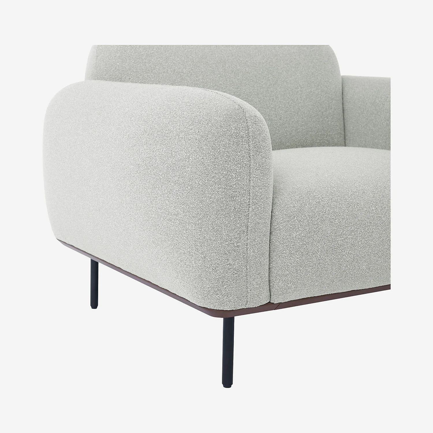 Stoff- und Metallsessel - Gemischtes Grau - 2