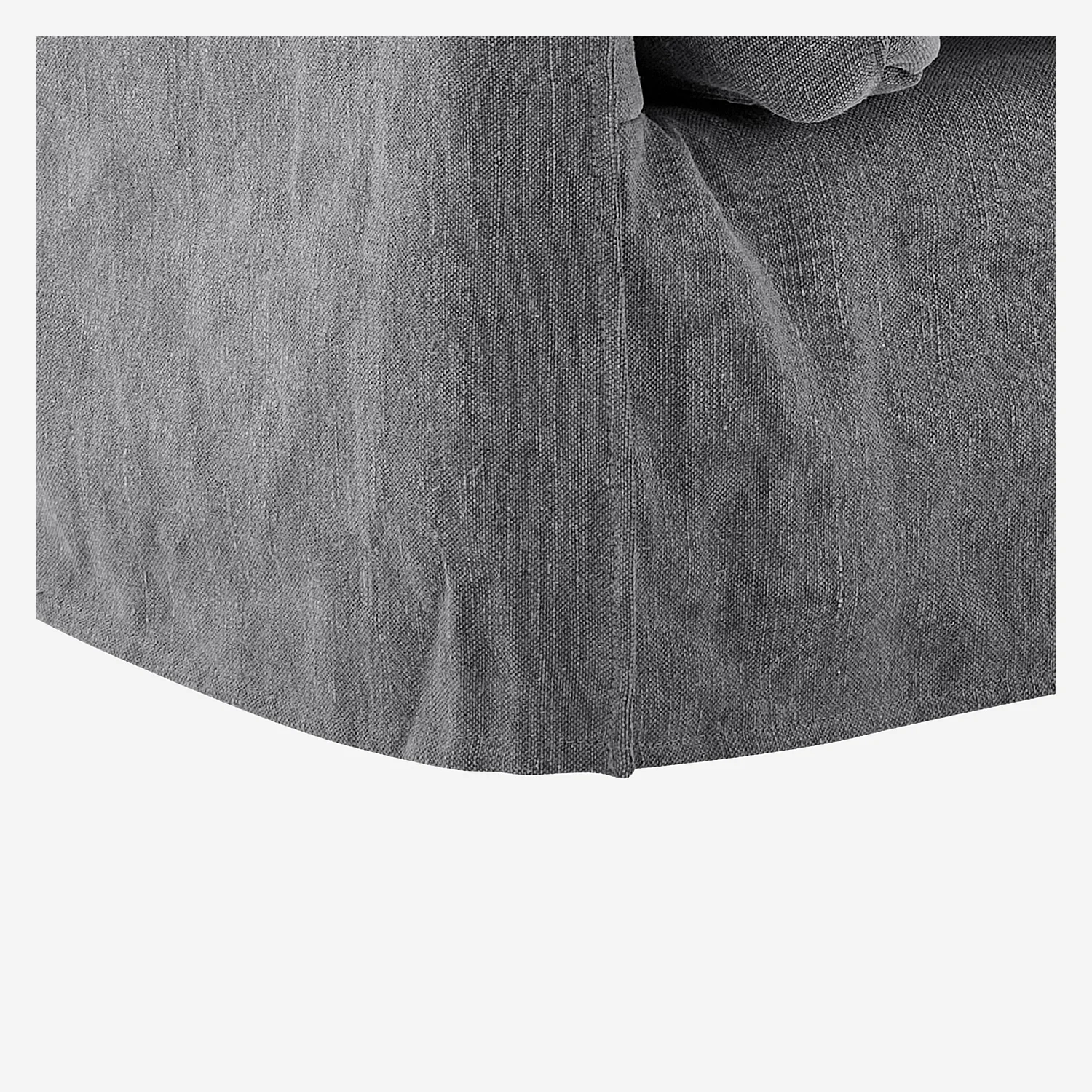 Fauteuil déhoussable en coton et lin - Gris ardoise - 5