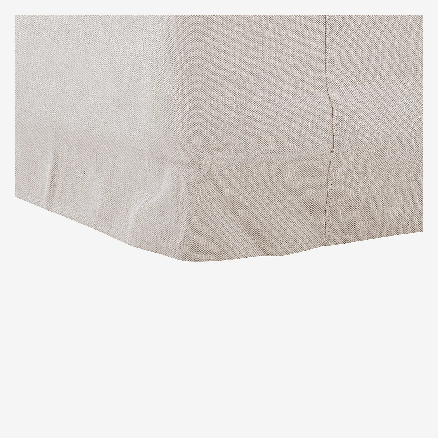 Fauteuil déhoussable en coton et lin garni de plumes - Sable blanc - 5