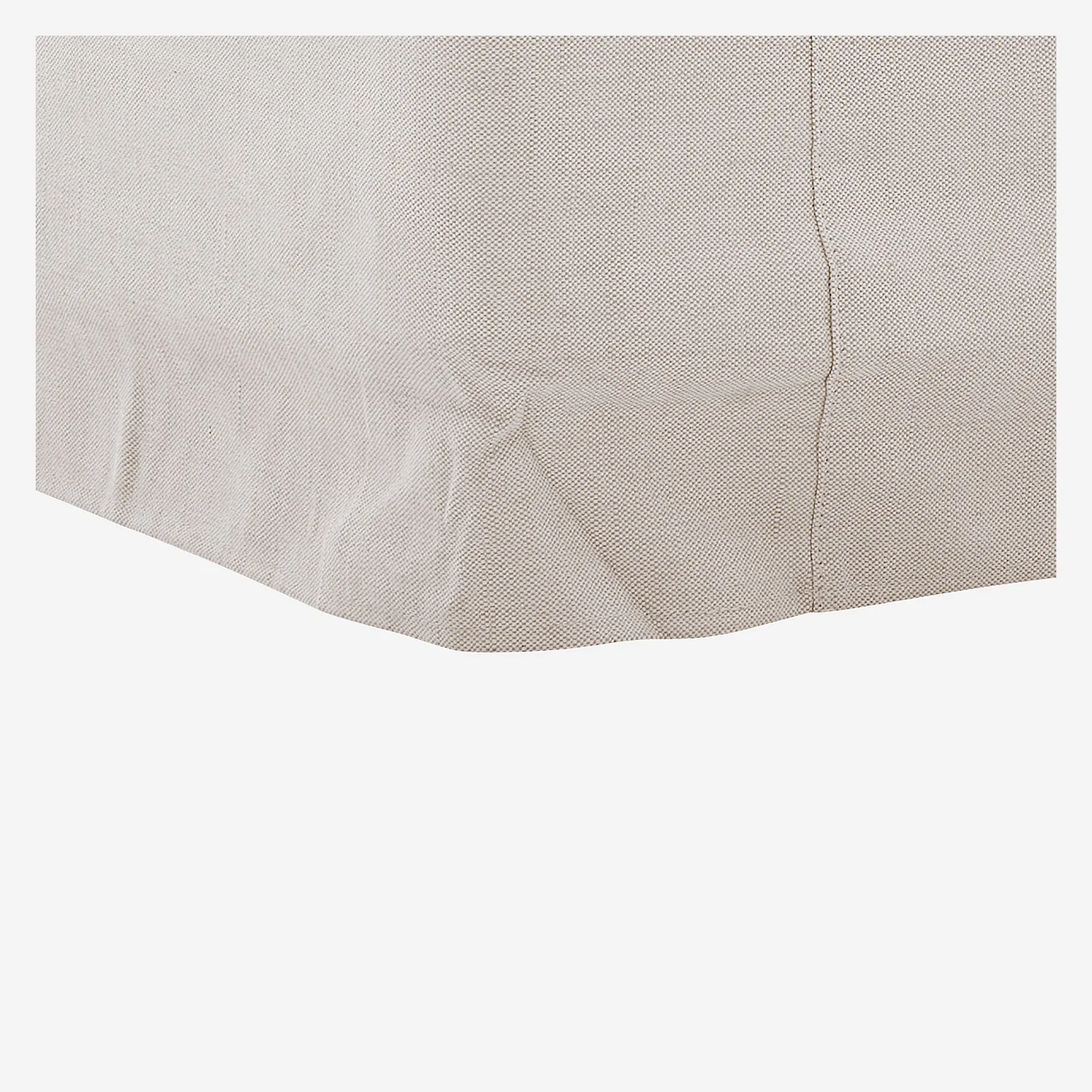 Fauteuil déhoussable en coton et lin garni de plumes - Sable blanc - 5