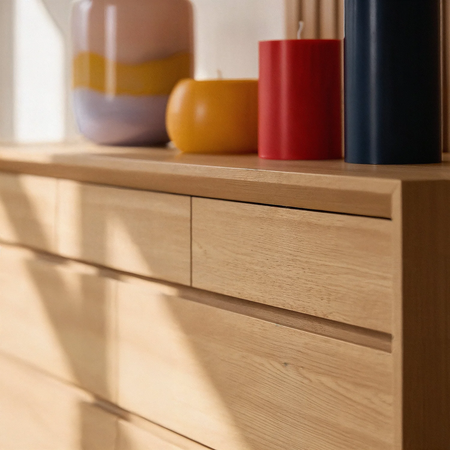 Eichenkommode mit 7 Schubladen - Natur - 7