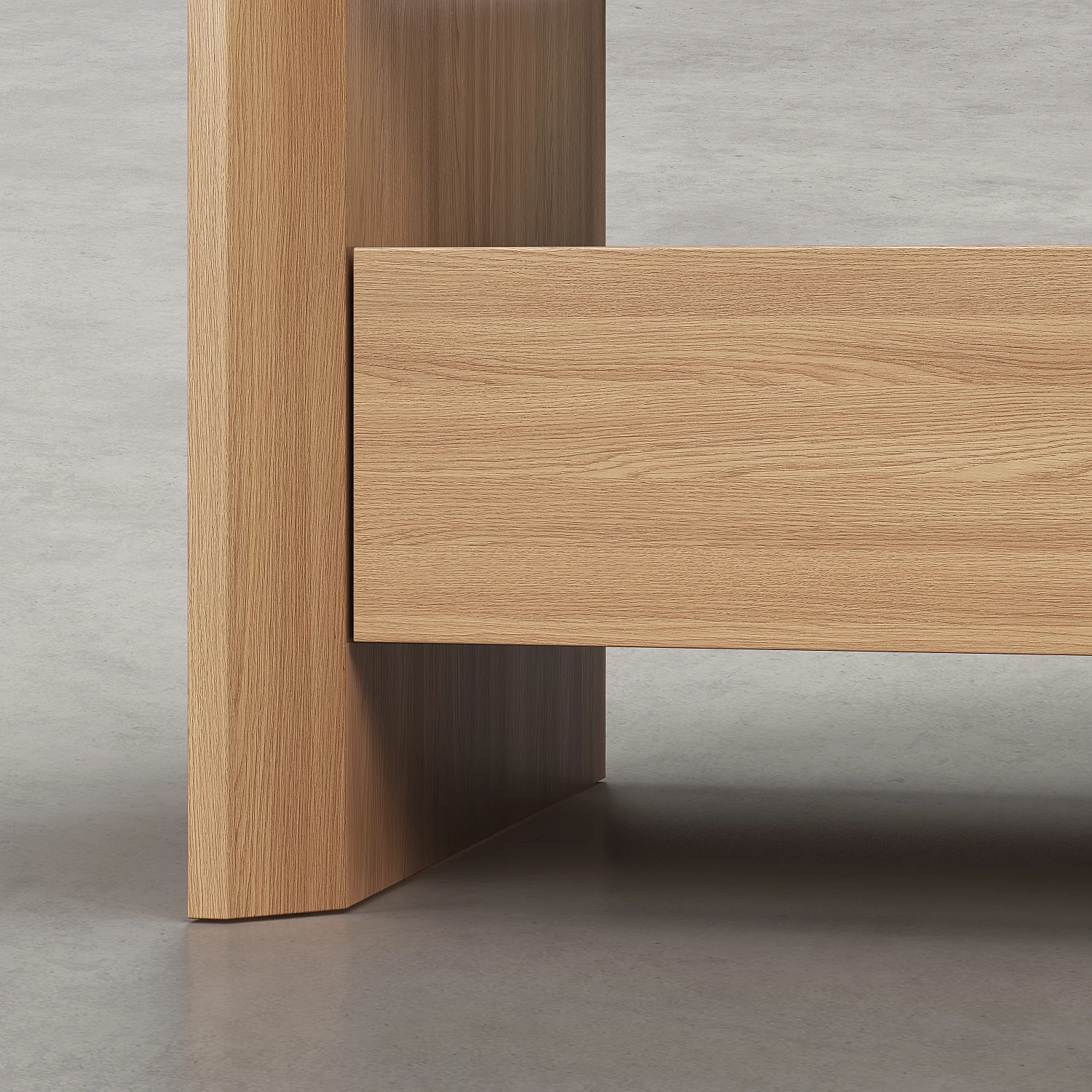 Meuble TV 3 tiroirs en chêne - Naturel - 7