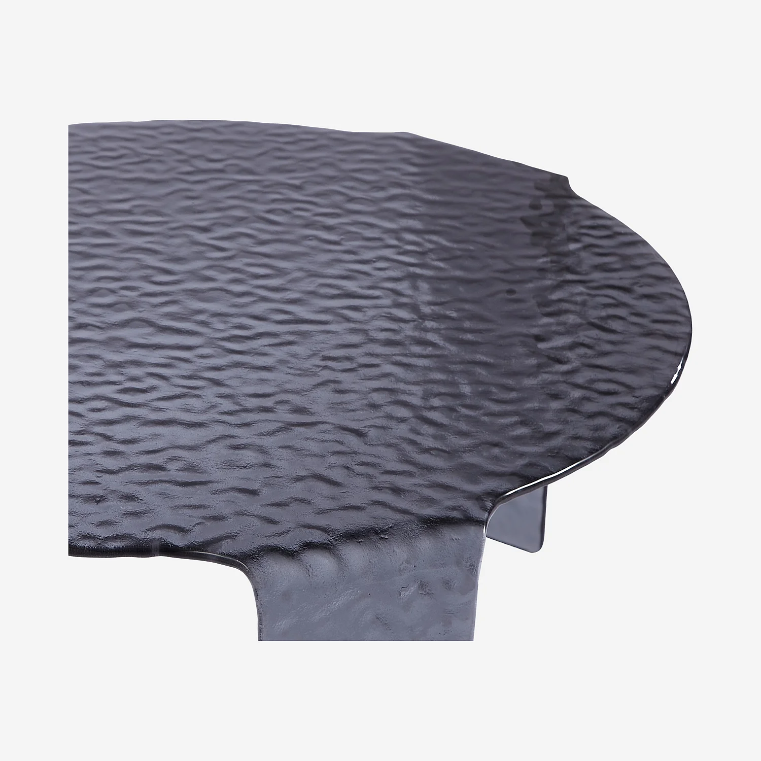 Set runder Couchtische aus gehärtetem geblasenem Glas - Rauchgrau - 4