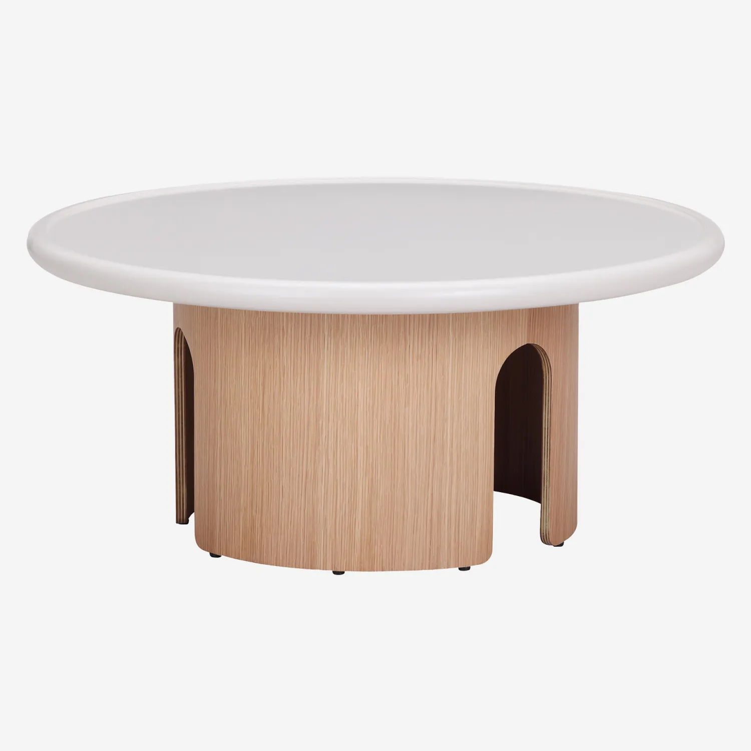 Ensemble de tables basses rondes finition mate - Crème - 1