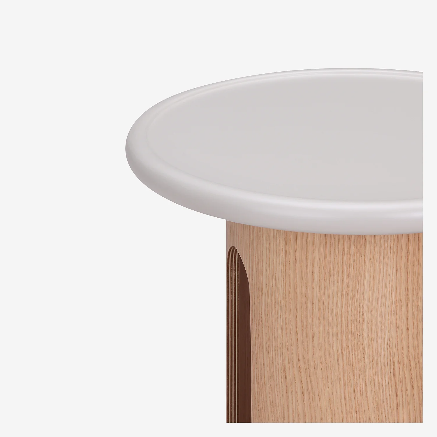 Ensemble de tables basses rondes finition mate - Crème - 5
