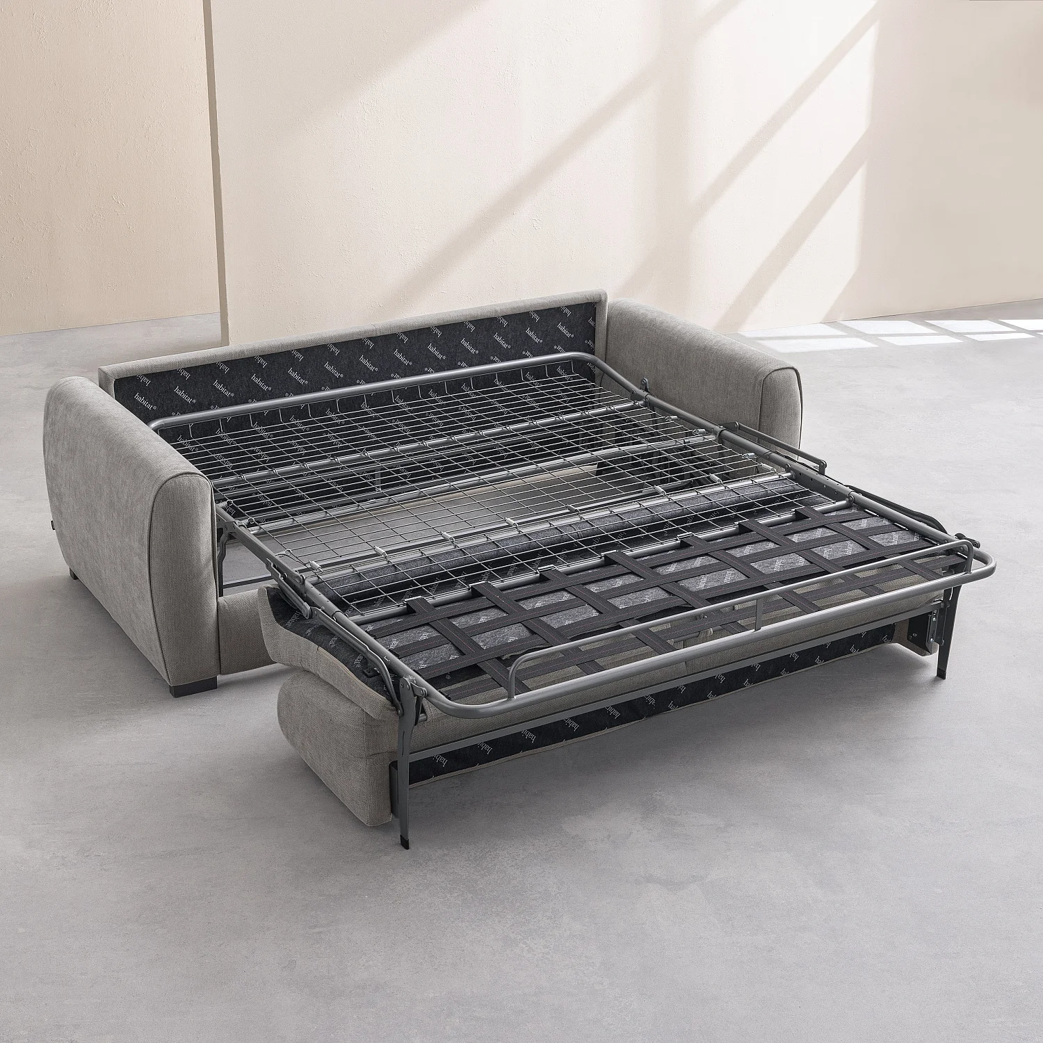 Divano letto 3 posti - Letto 160 cm - Materasso 16 cm - Tessuto Lugano Verde oliva - 5