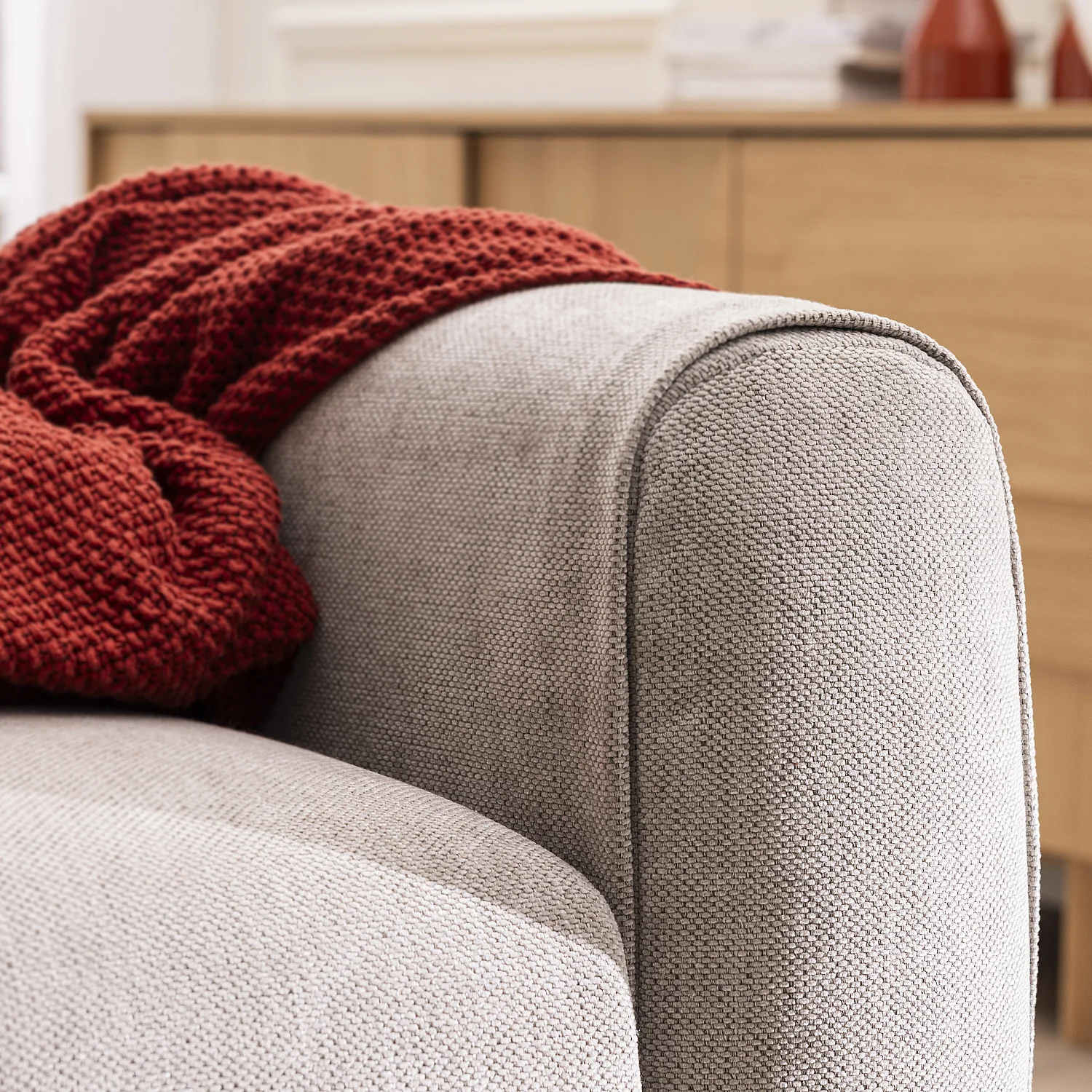 Divano letto 3 posti - Letto 160 cm - Materasso 16 cm - Tessuto Lugano Grigio chiaro - 6