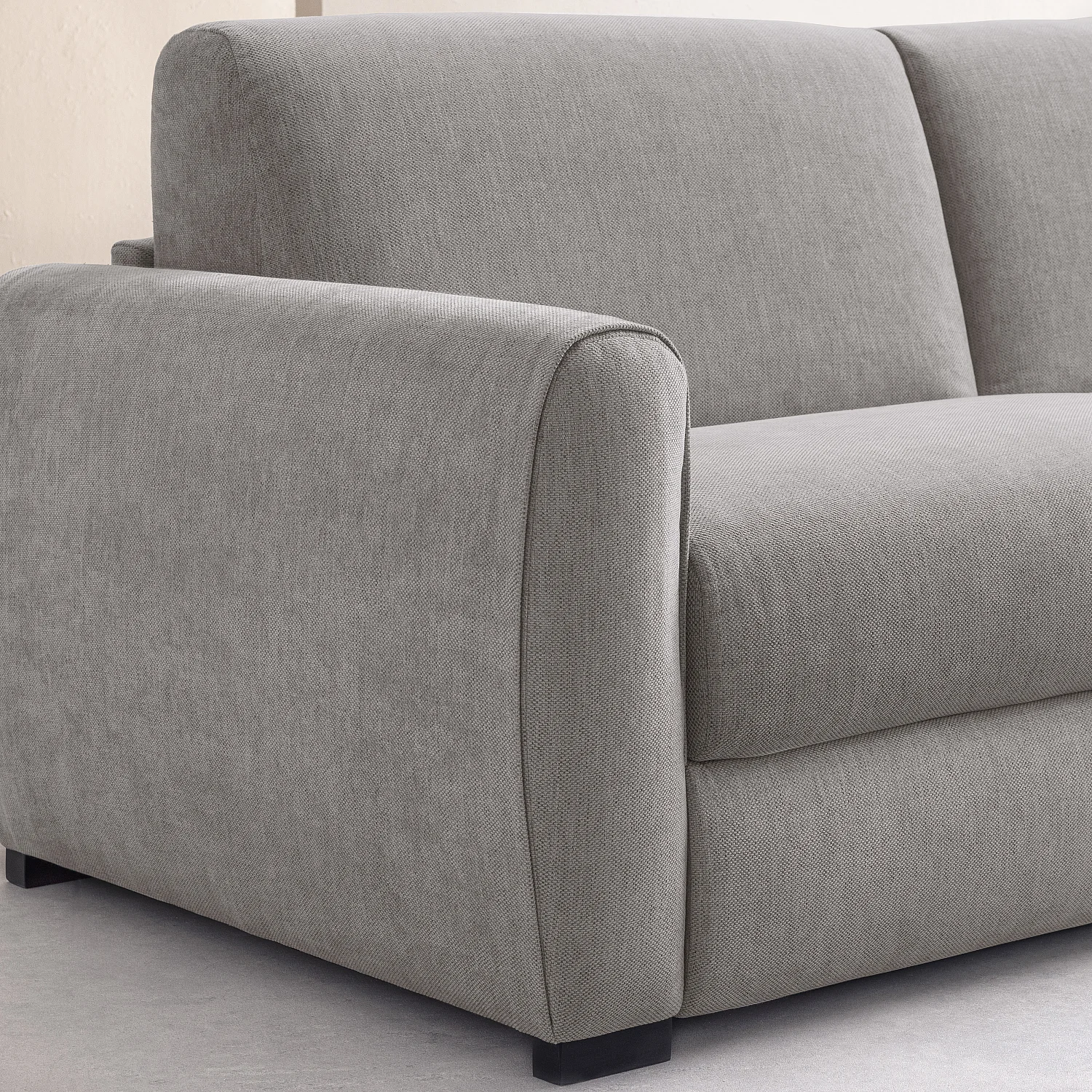 Divano letto 3 posti - Letto 160 cm - Materasso 16 cm - Tessuto Lugano Grigio chiaro - 4