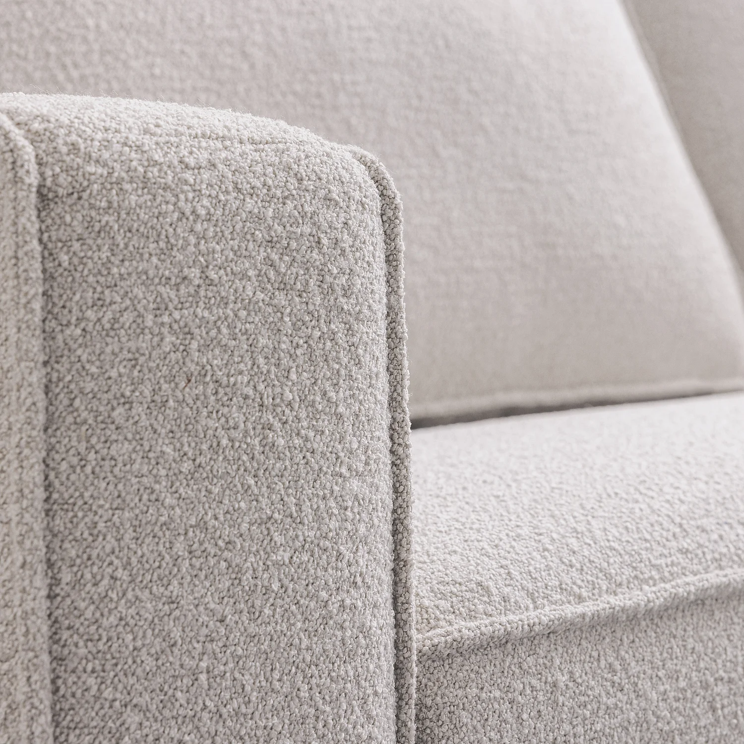 Divano letto 3 posti - Letto 160 cm - Materasso 13 cm - Tessuto Tolfa Crema - 7