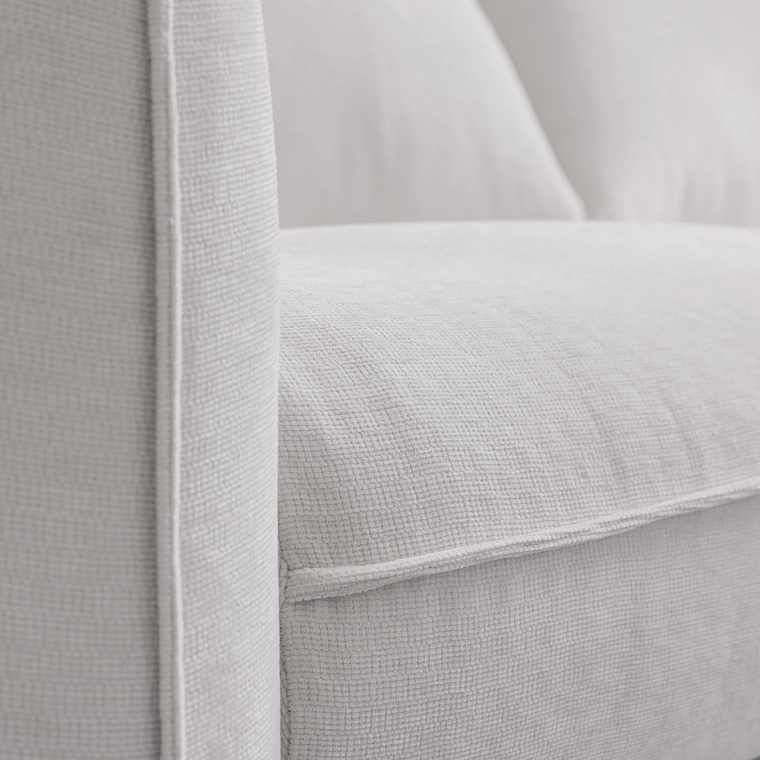 Sofá cama 2 plazas - Cama 140 cm - Colchón 13 cm - Tela Norcia crudo - 7