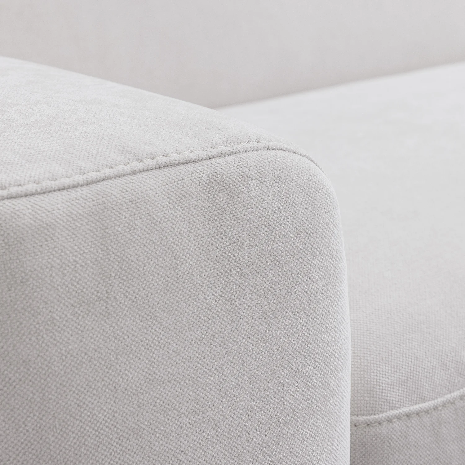 Sofá cama 2 plazas - Cama de 140 cm - Colchón de 16 cm - Tejido Atrani crema - 7