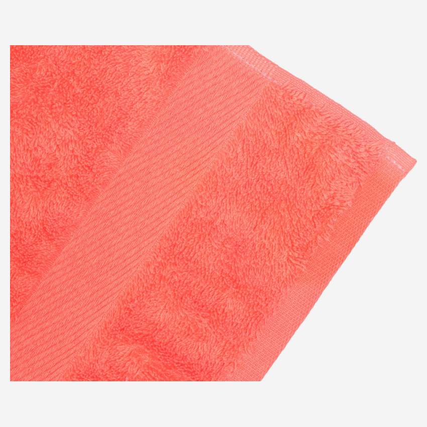 Handtuch aus Baumwolle - 70 x 140 cm - Korallenfarben