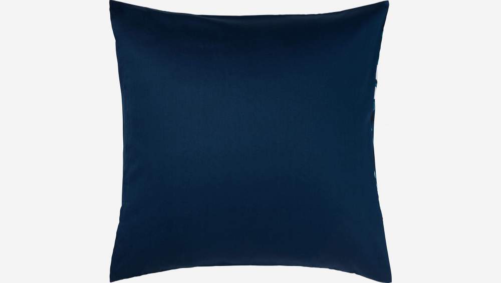 Kopfkissenbezug aus Baumwolle - 65 x 65 cm - Blau