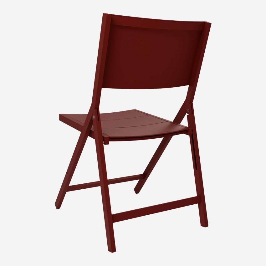 Chaise pliante en aluminium - Rouge