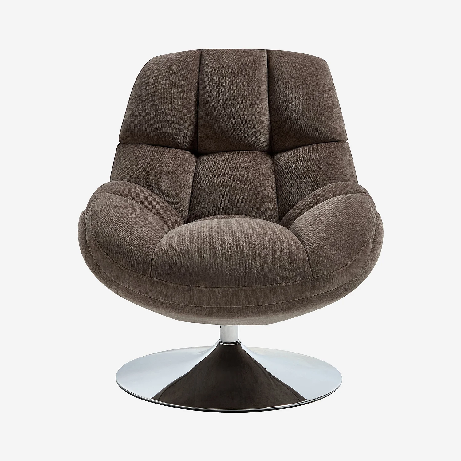 Poltrona girevole in tessuto e metallo cromato - Talpa - 2