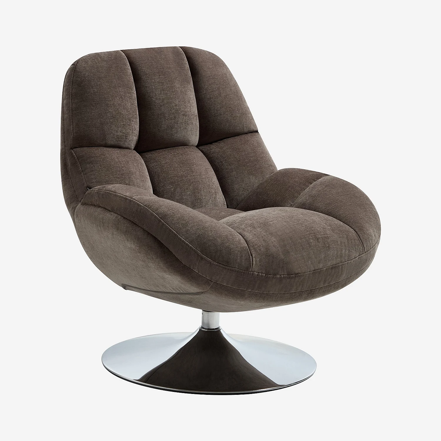 Poltrona girevole in tessuto e metallo cromato - Talpa - 4