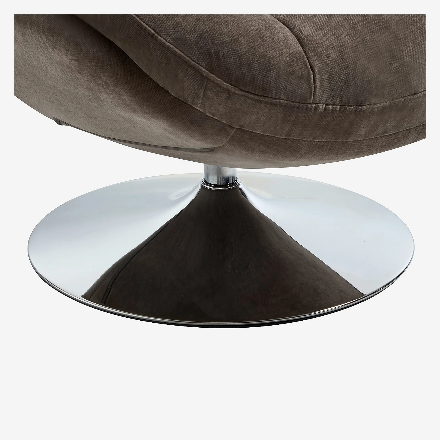 Poltrona girevole in tessuto e metallo cromato - Talpa - 6