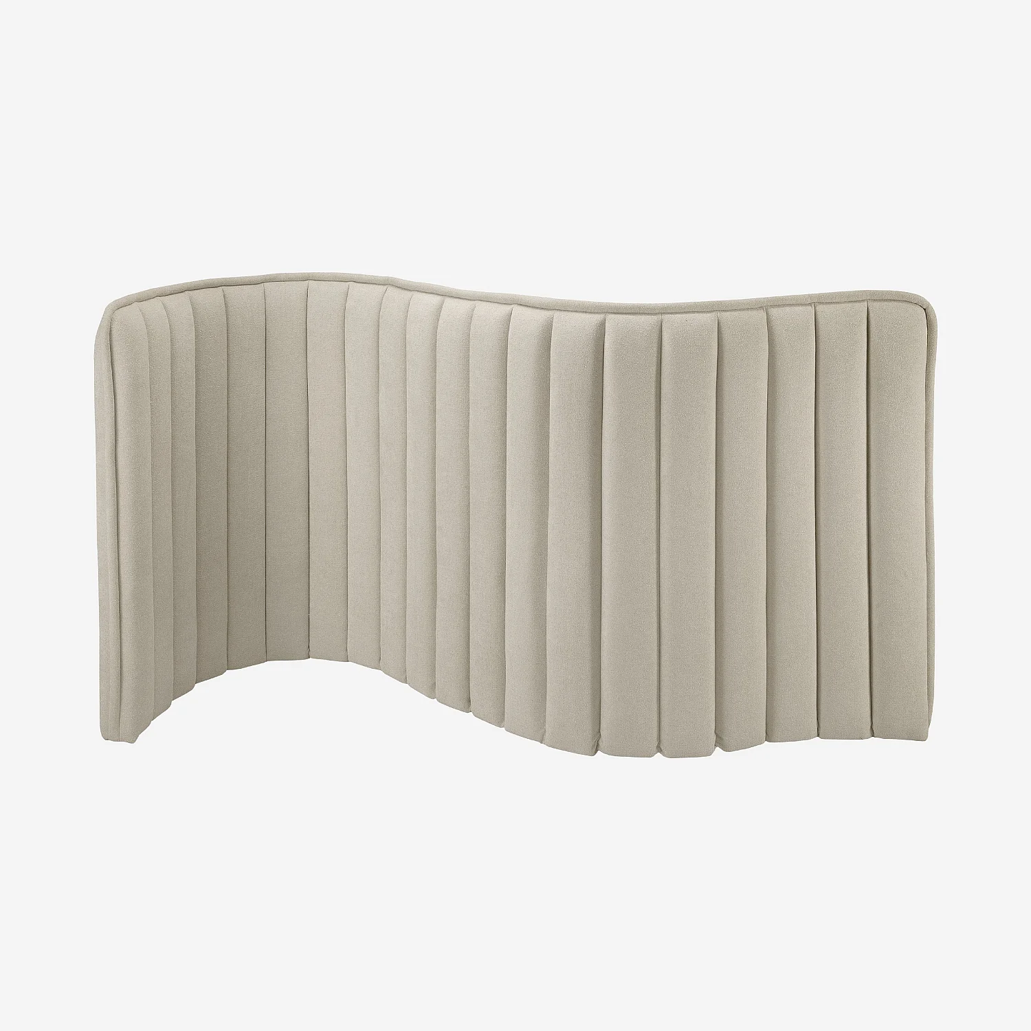 Tête de lit en tissu 244 x 102 cm - Crème - 5