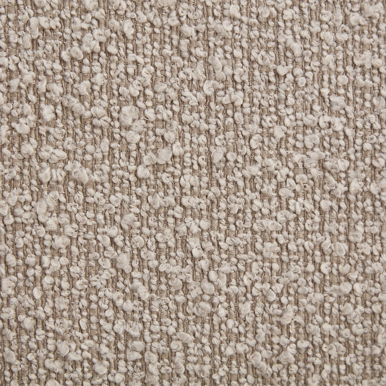 Lit 160 x 200 cm en tissu bouclette - Grège - 2