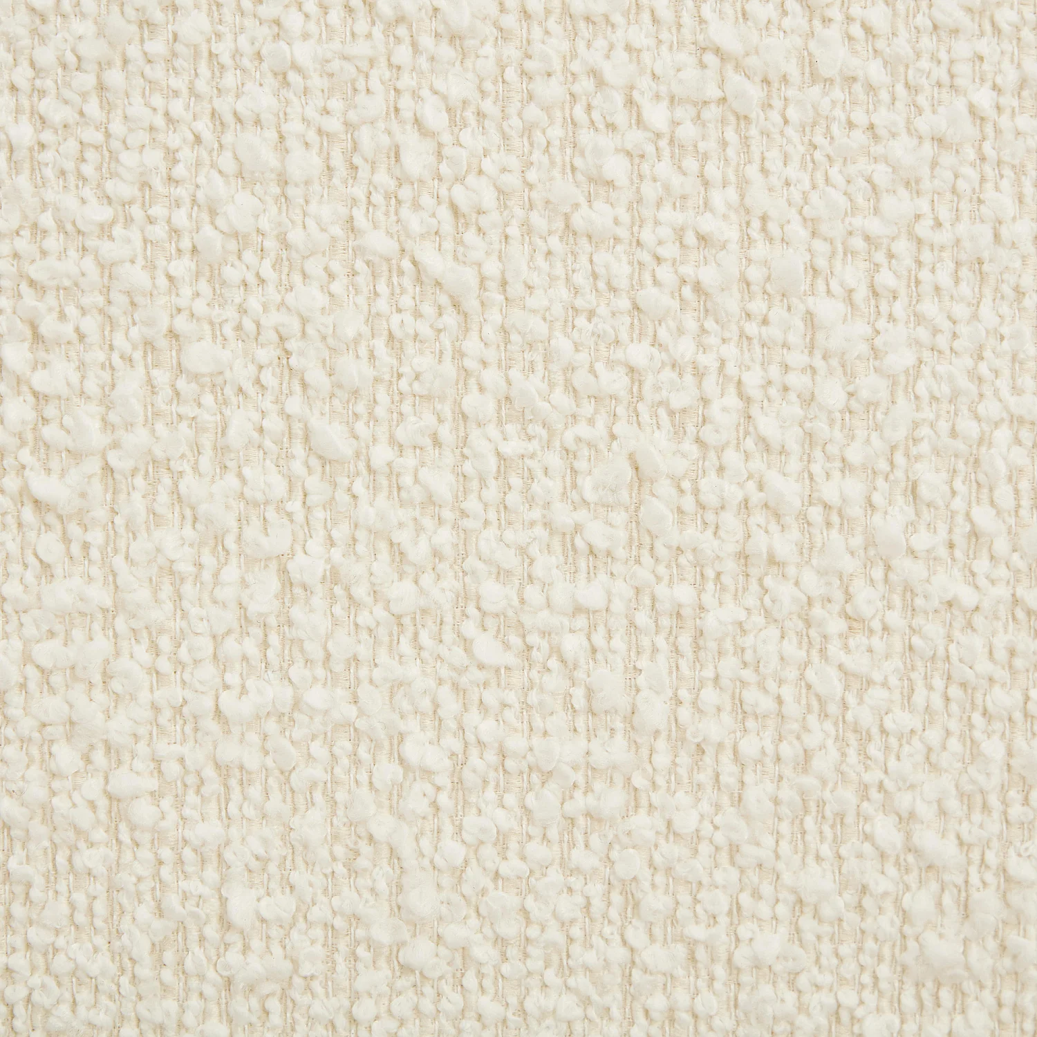 Lit 180 x 200 cm en tissu bouclette - Écru - 2