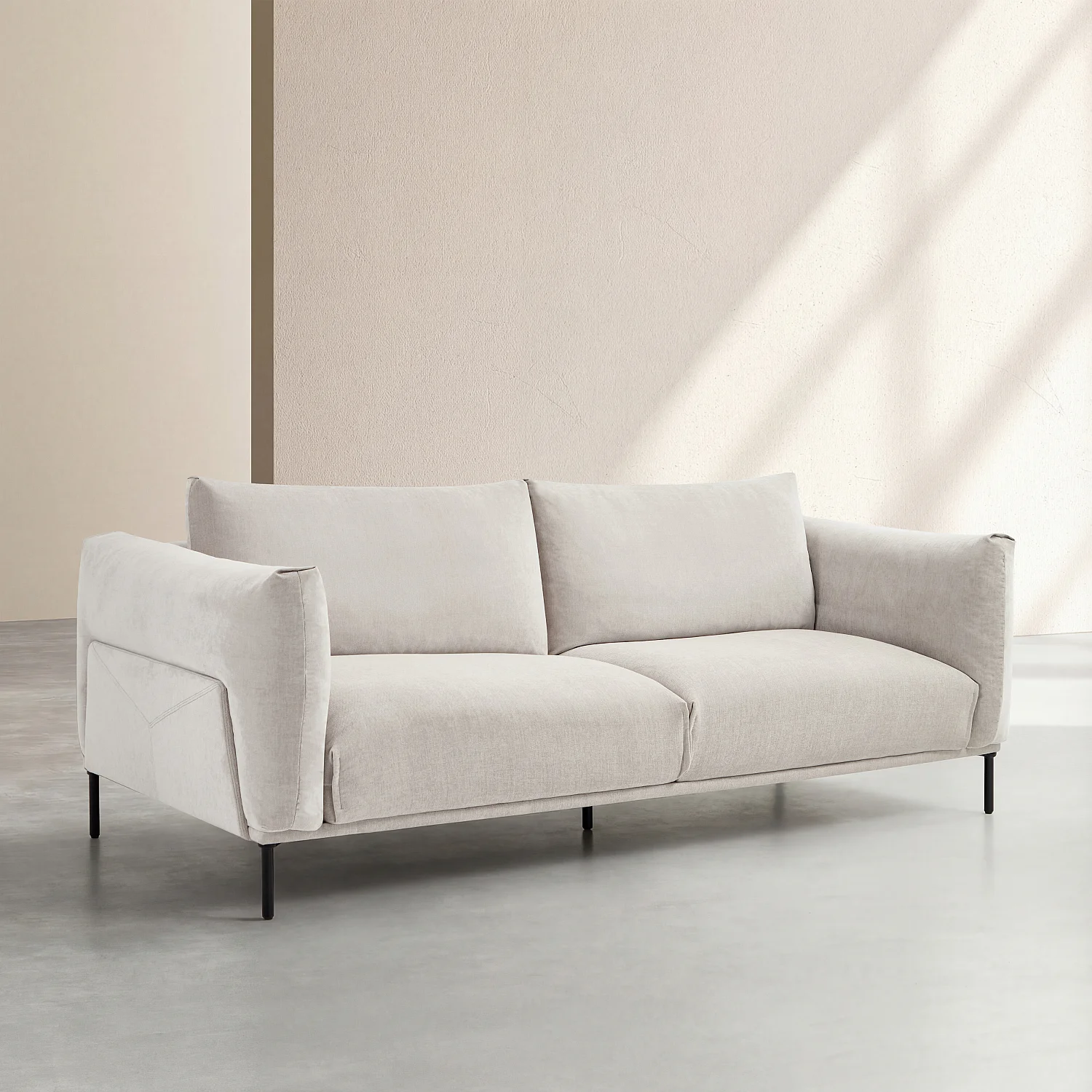 3-Sitzer Stoffsofa - Polargrau - 3