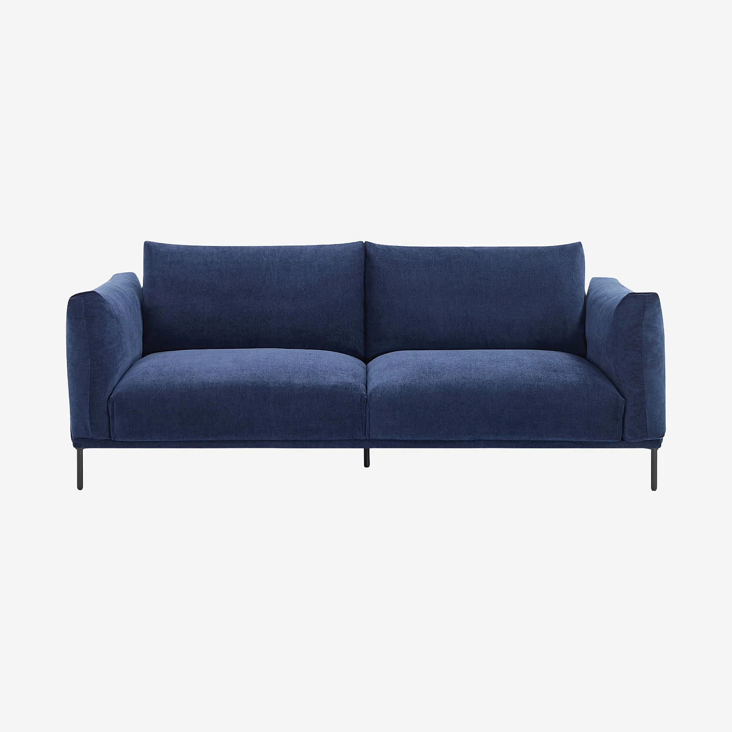 Canapé 3 places en tissu - Bleu nuit - 1