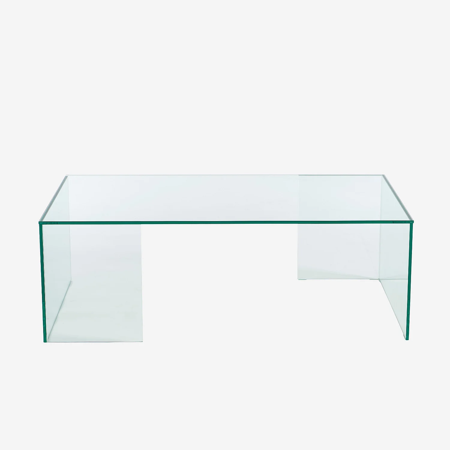 Table basse rectangulaire en verre trempé - Transparent - Design by Céline Mognon Fichet - 1