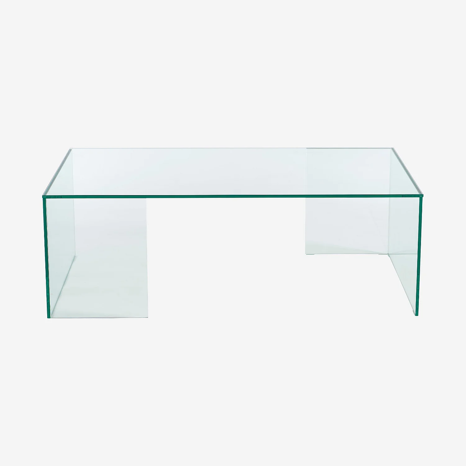 Tavolino rettangolare in vetro temperato - Trasparente - Design by Céline Mognon Fichet - 1