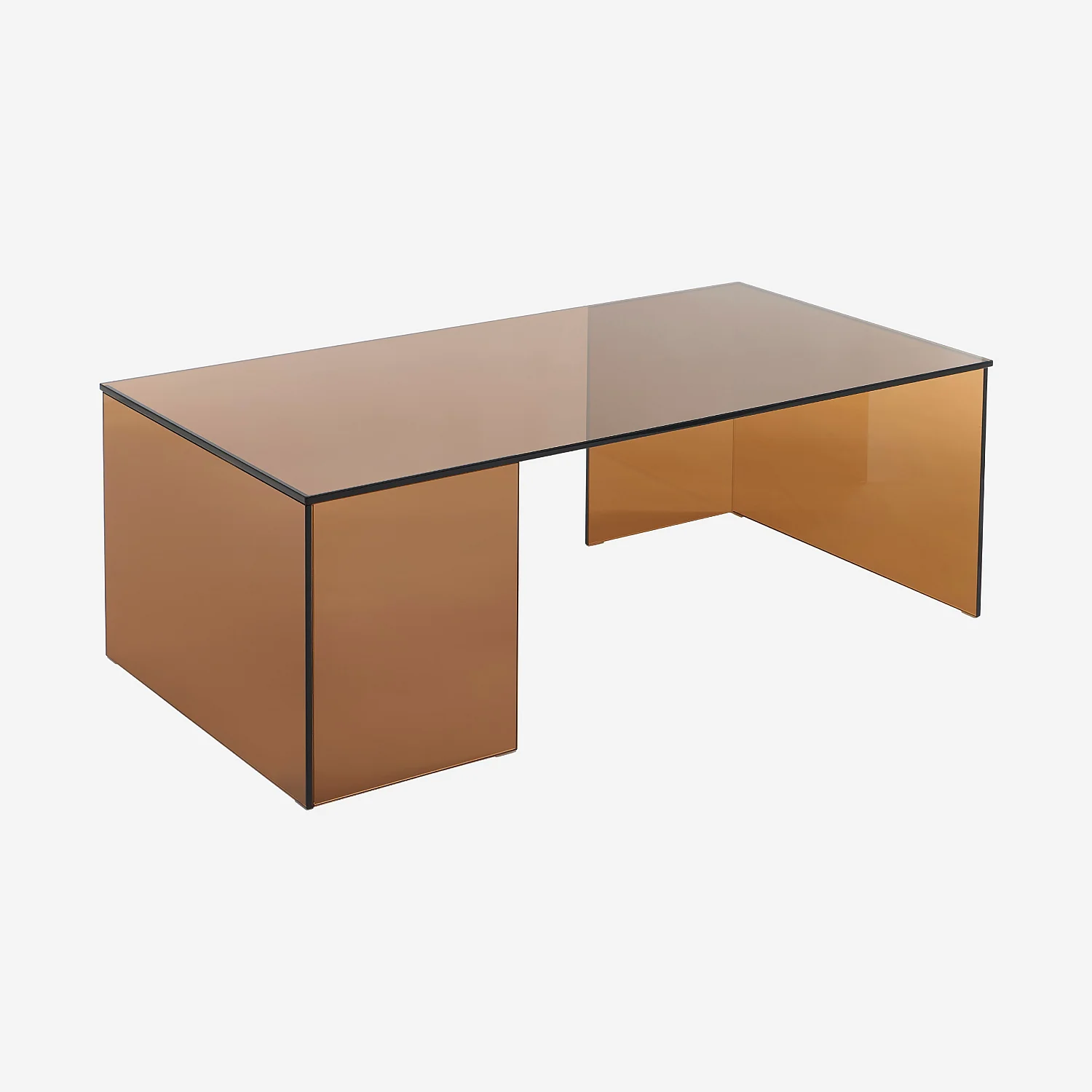 Mesa de centro rectangular de vidrio templado - Ámbar - Design by Céline Mognon Fichet - 5