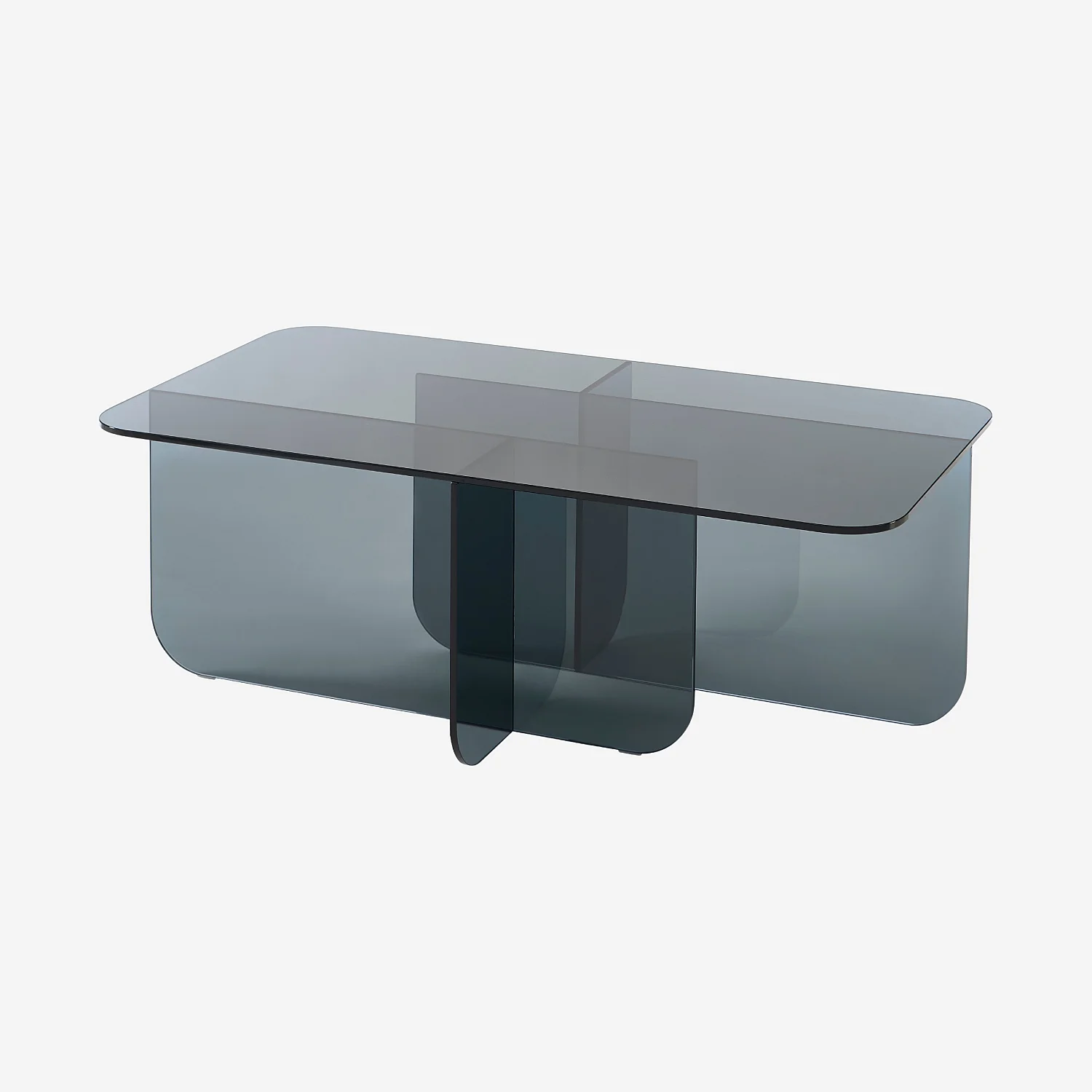 Mesa de centro rectangular de vidrio templado - Gris ahumado - Design by Céline Mognon Fichet - 4