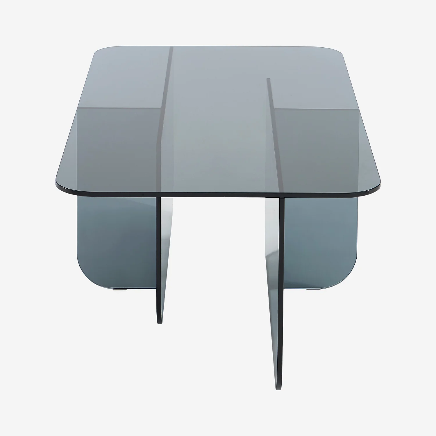 Mesa de centro rectangular de vidrio templado - Gris ahumado - Design by Céline Mognon Fichet - 5