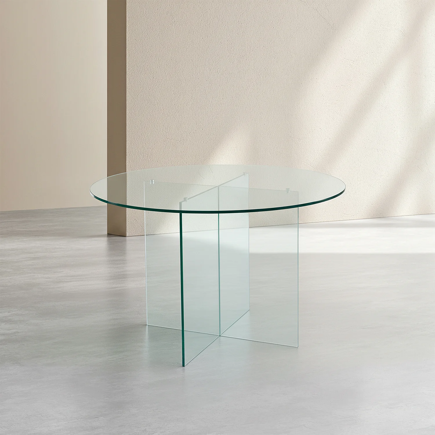 Tavolo rotondo in vetro temperato - Trasparente - Design by Céline Mognon Fichet - 5