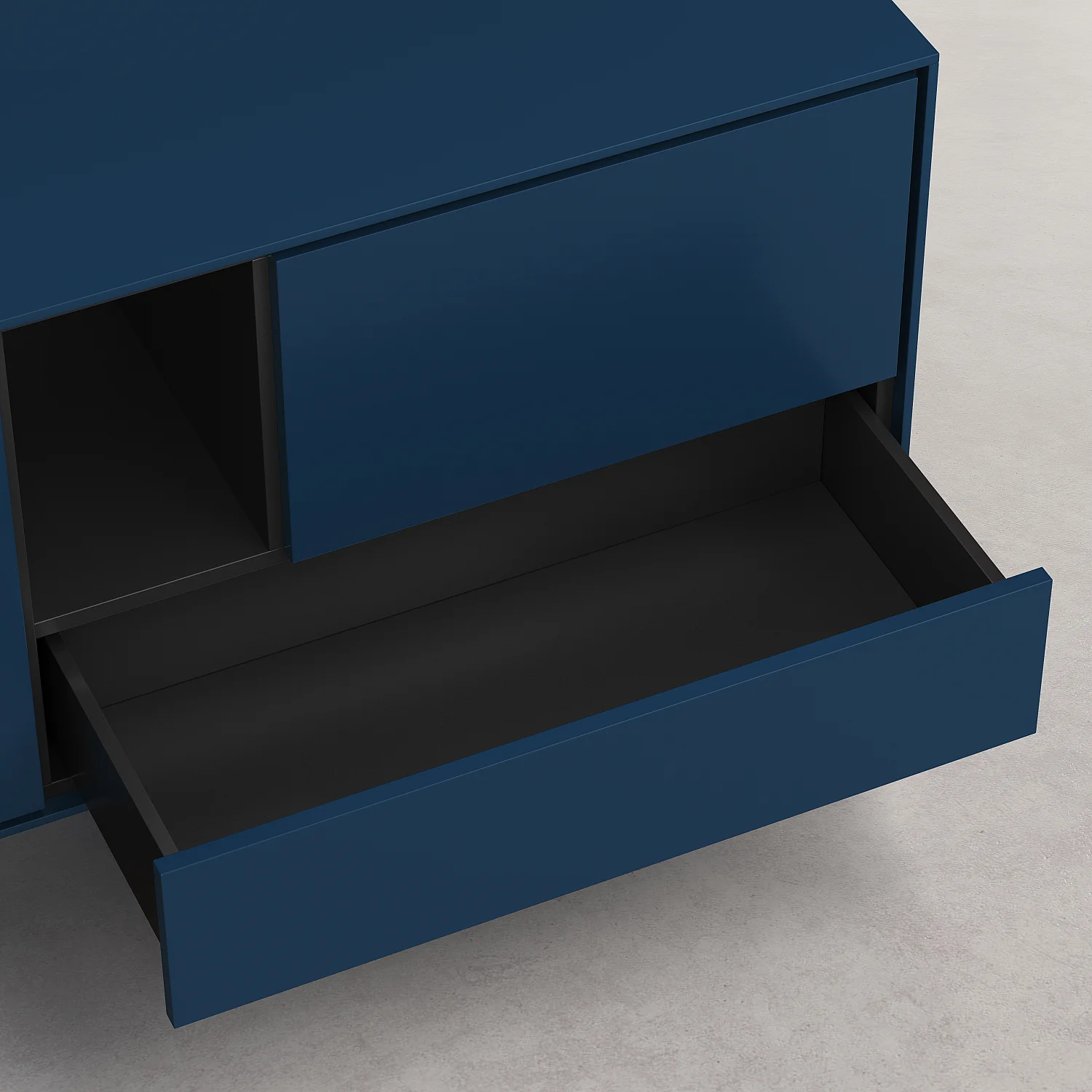 Buffet bas 3 portes et 1 tiroir - Bleu pétrole - Design by Céline Mognon Fichet - 3