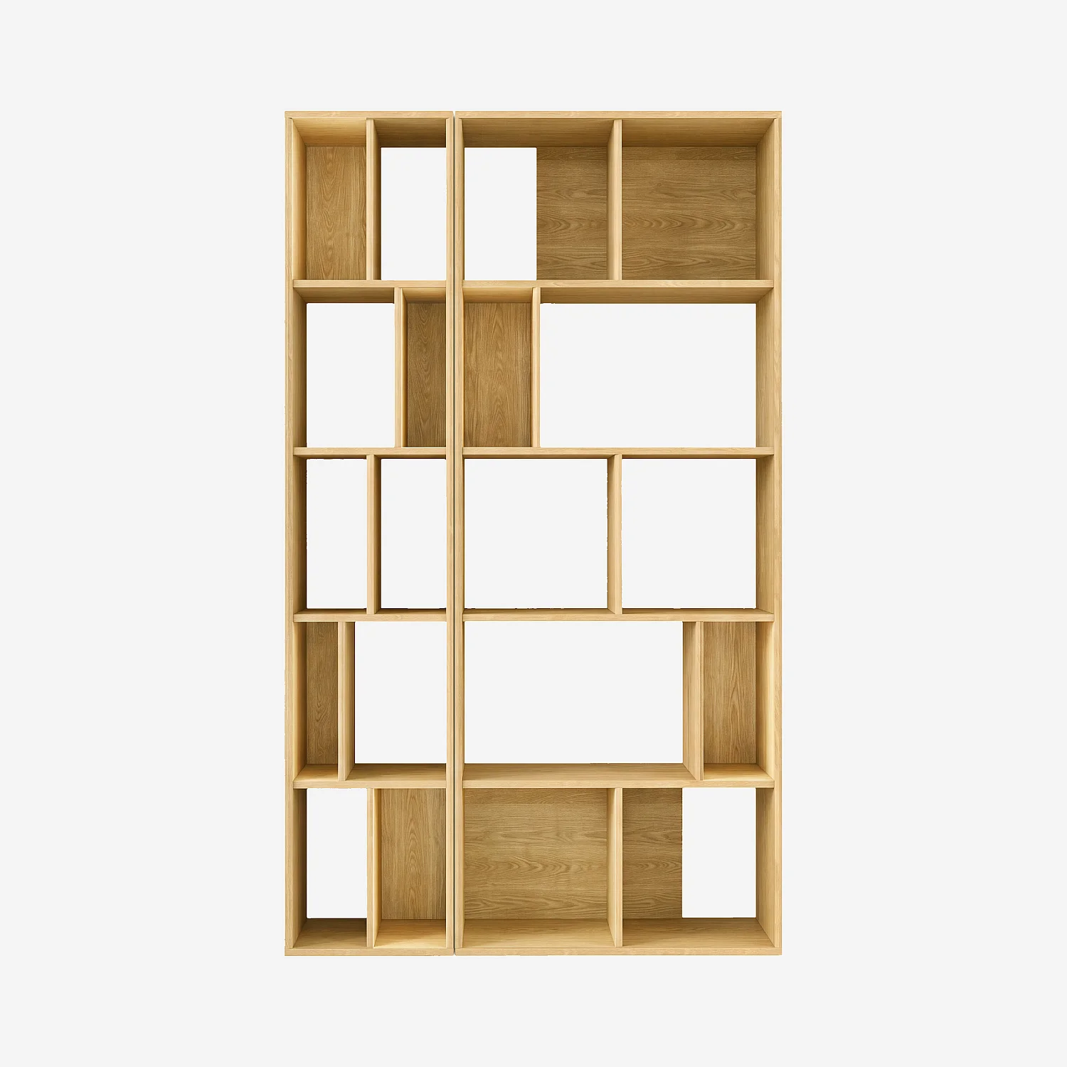 Ensemble de bibliothèques en chêne 114 x 195 cm - Naturel - Design by Hélèna Pille - 3