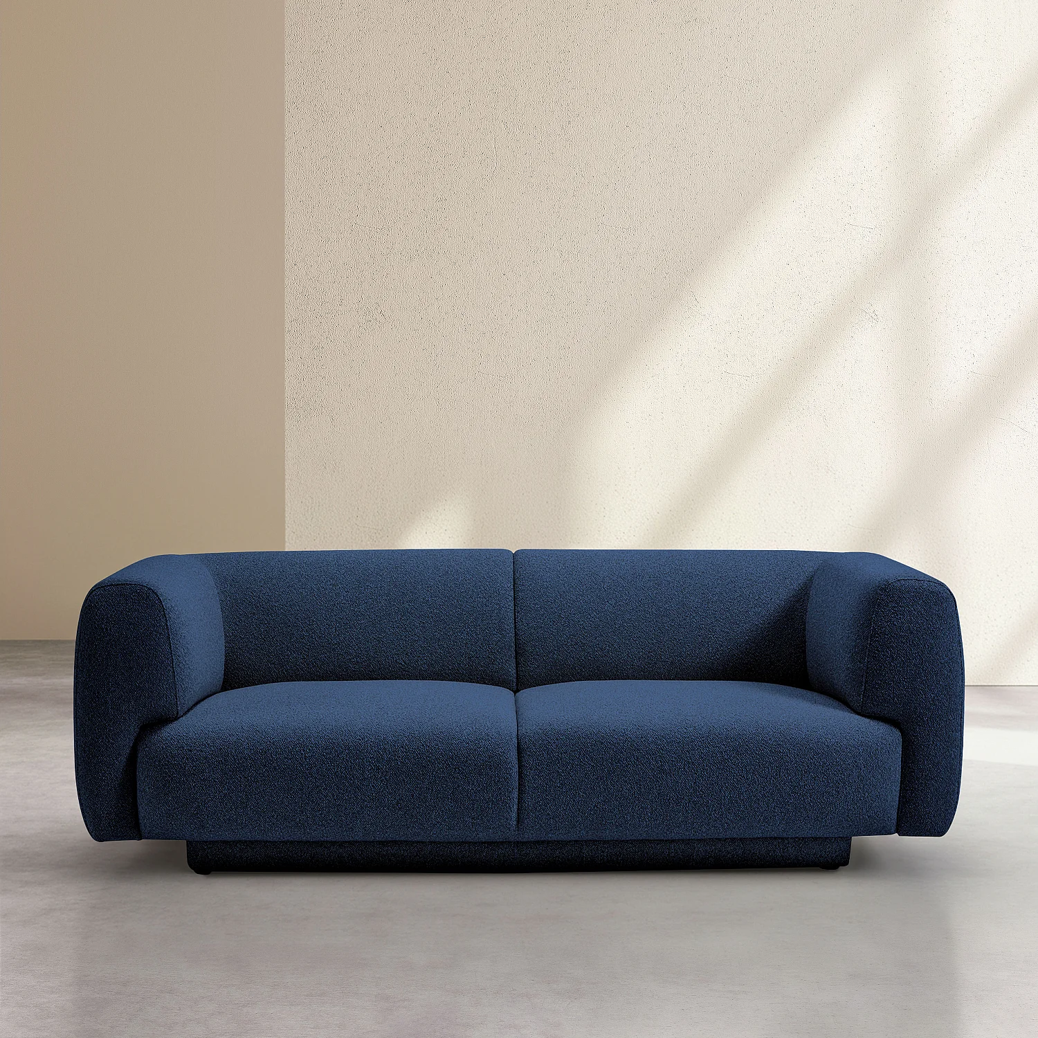 2-zits bank in getextureerde stof - Marineblauw - Design by Federica Francini - 1