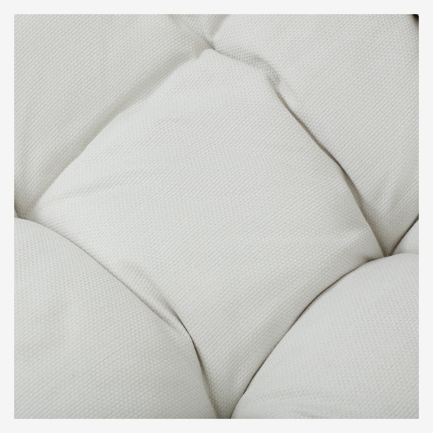 Fauteuil suspendu pour extérieur en résine tressée - Moka et blanc - 3