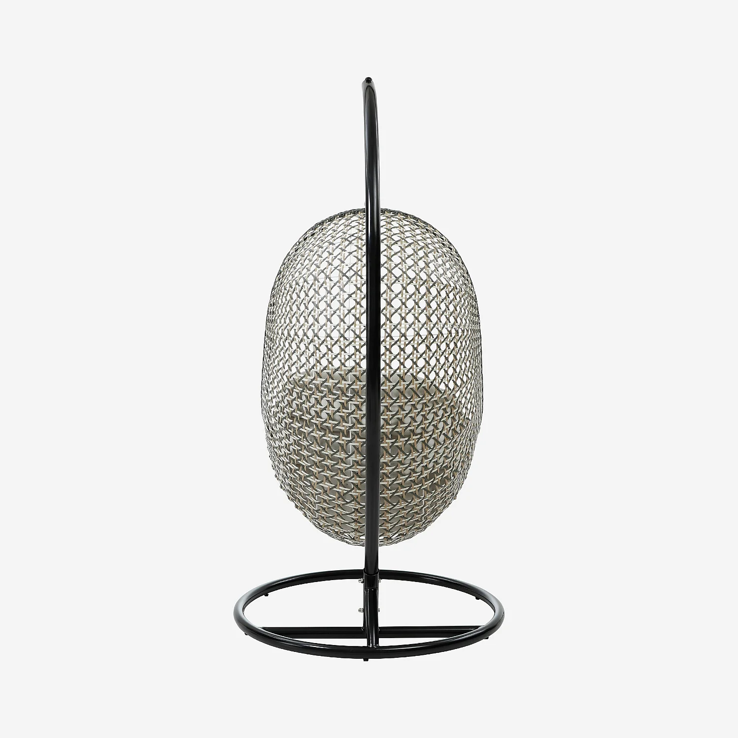 Fauteuil suspendu pour extérieur en résine tressée  - Vert kaki et noir - 4