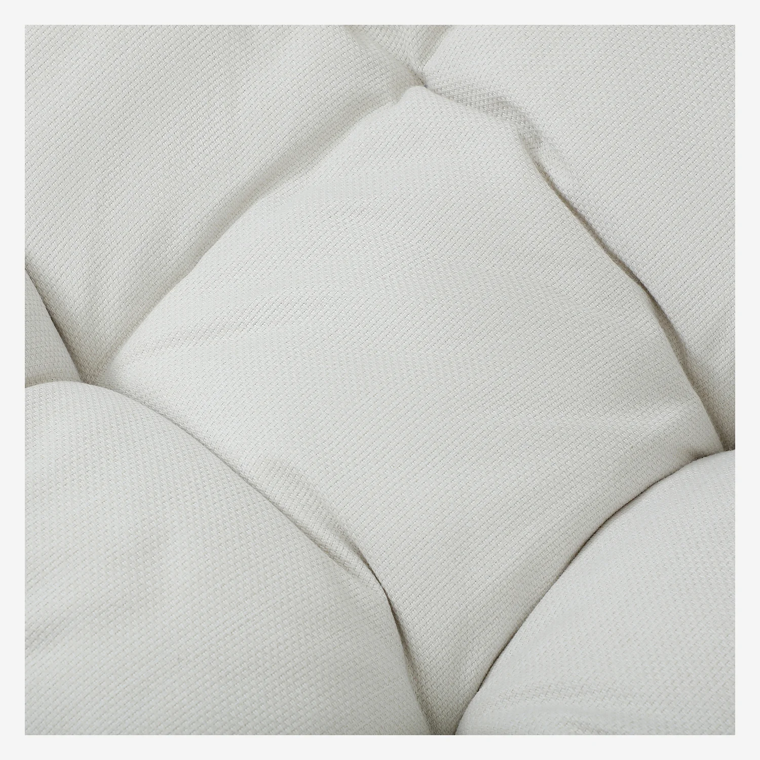 Fauteuil suspendu pour extérieur en résine tressée - Vert kaki et blanc - 3