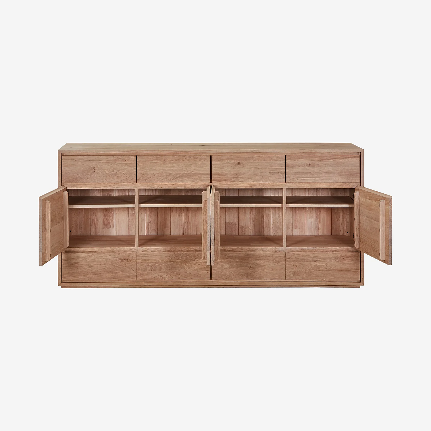 Sideboard mit 4 Türen und 6 Schubladen aus massiver Eiche - Natur - 6