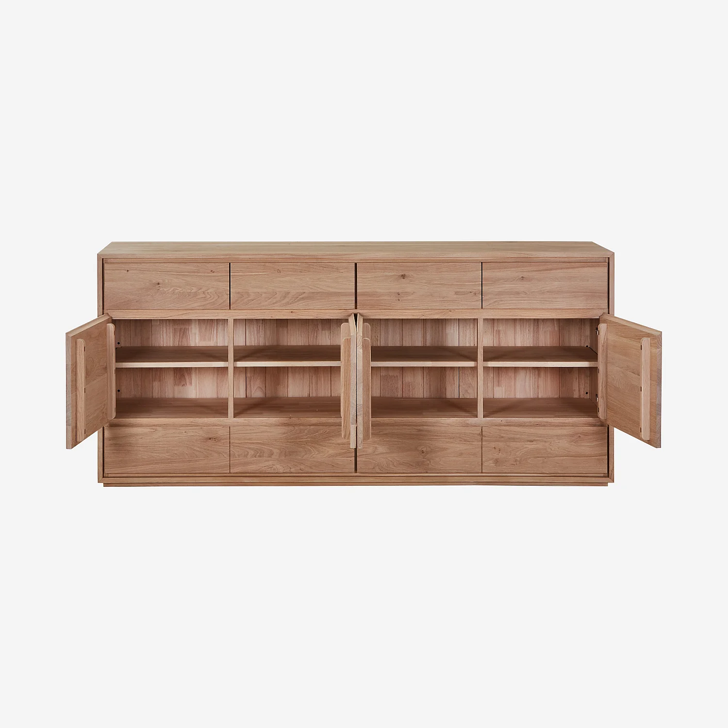 Sideboard mit 4 Türen und 6 Schubladen aus massiver Eiche - Natur - 5