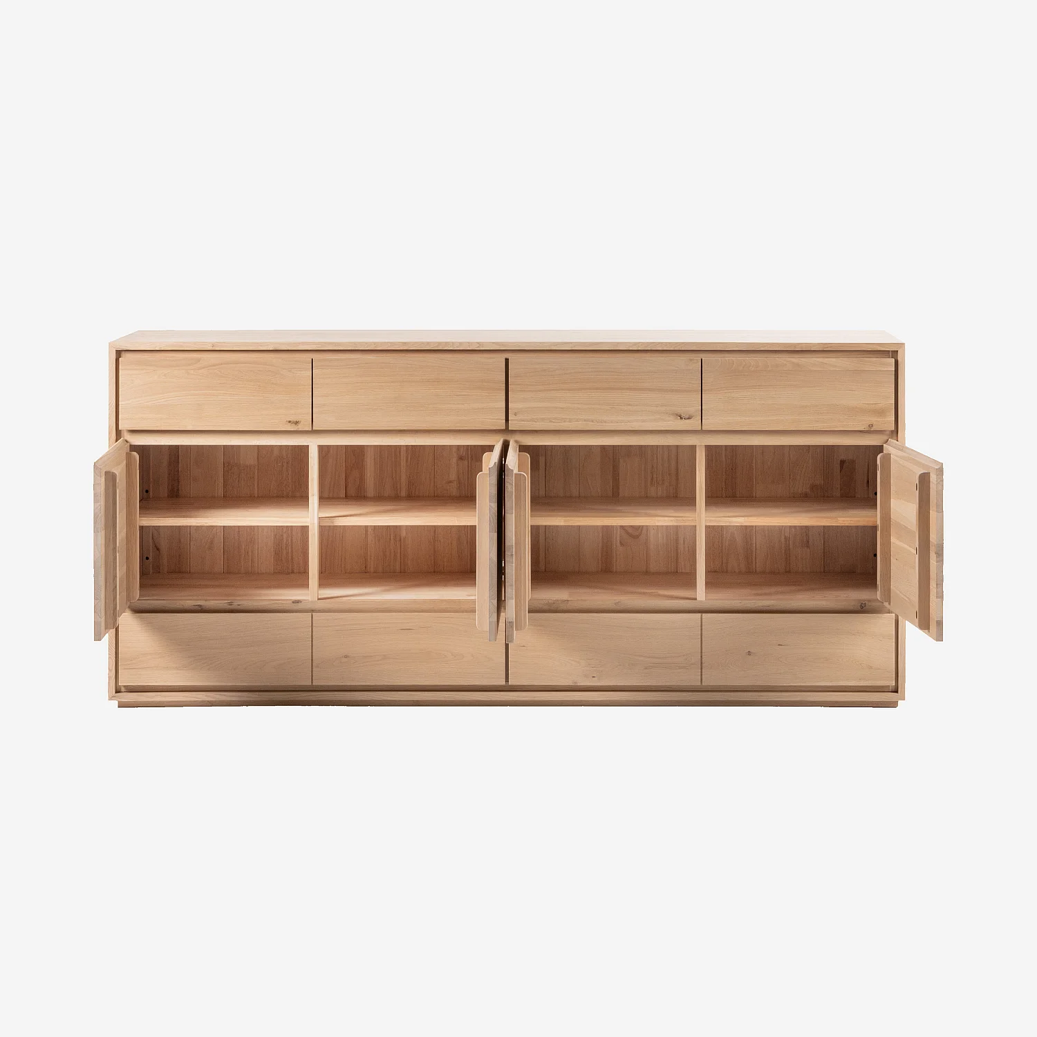 Dressoir 4 deuren en 6 lades van massief eiken - Naturel - 6