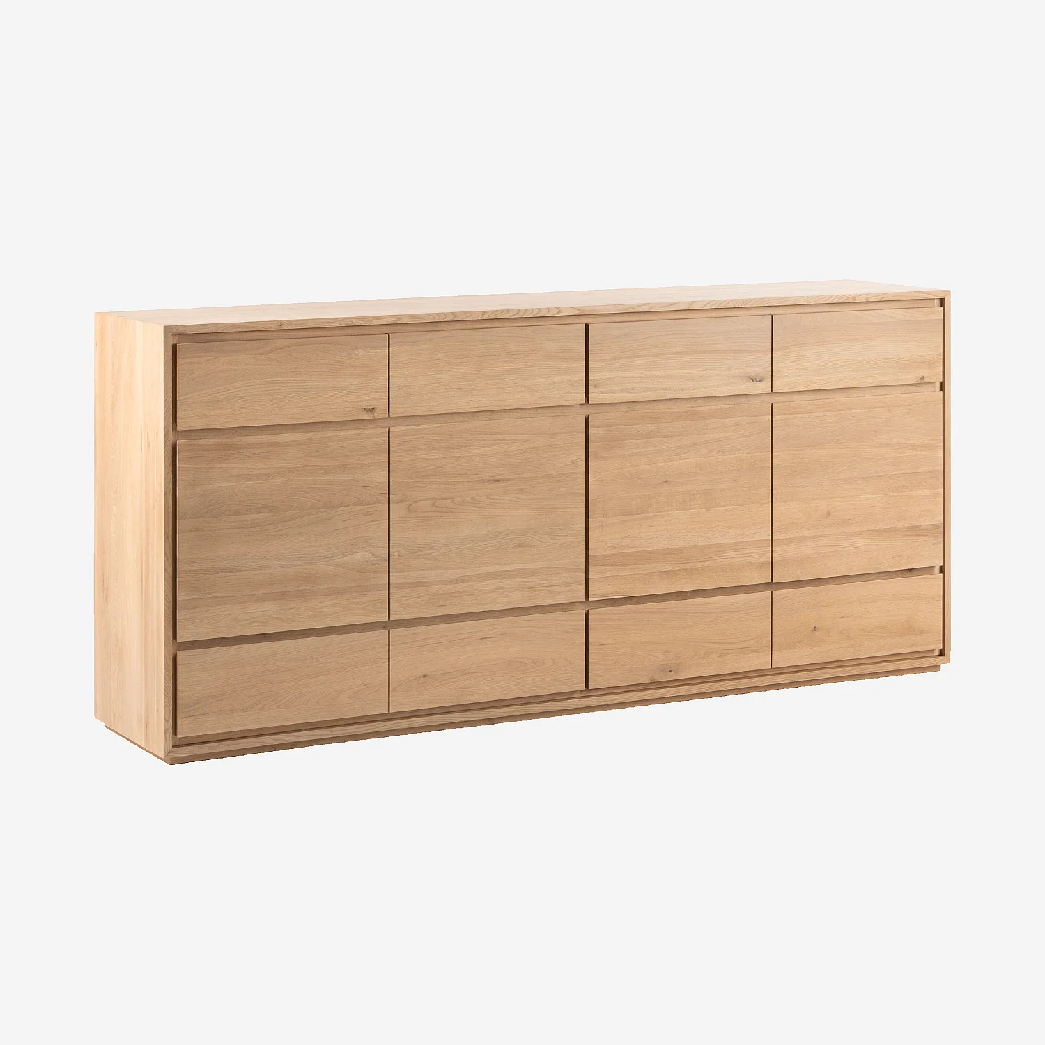 Dressoir 4 deuren en 6 lades van massief eiken - Naturel - 4