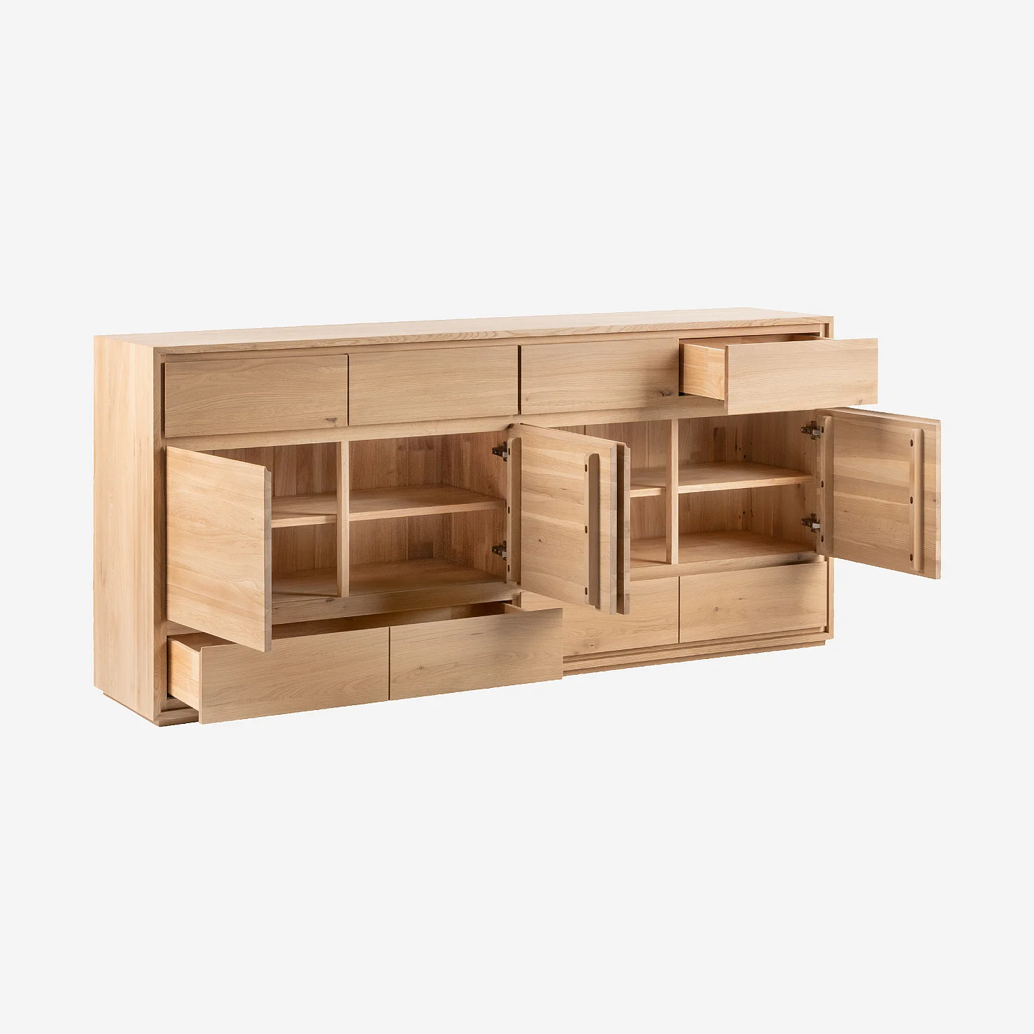 Dressoir 4 deuren en 6 lades van massief eiken - Naturel - 5
