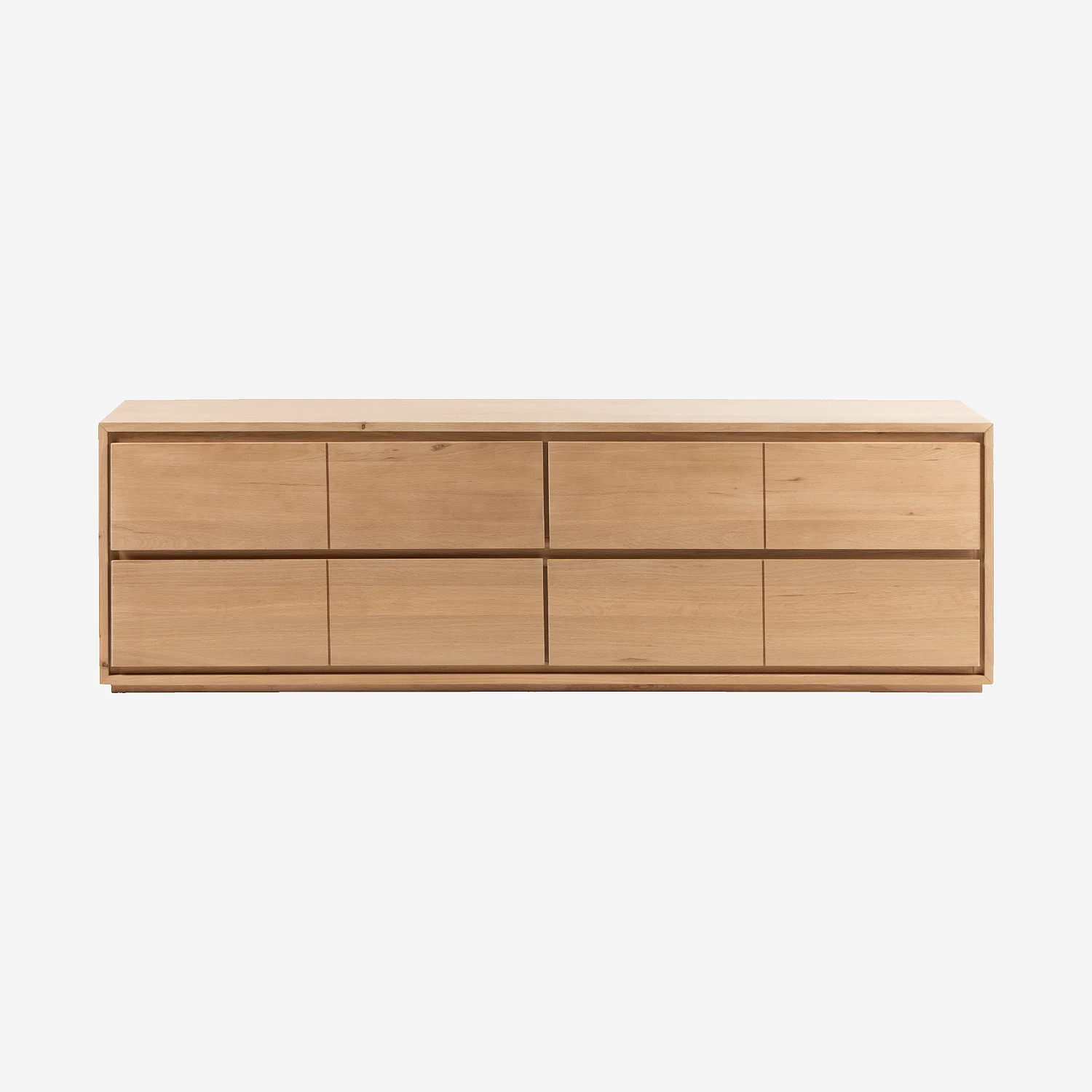 Kommode mit 4 Schubladen aus massiver Eiche - Natur - 2