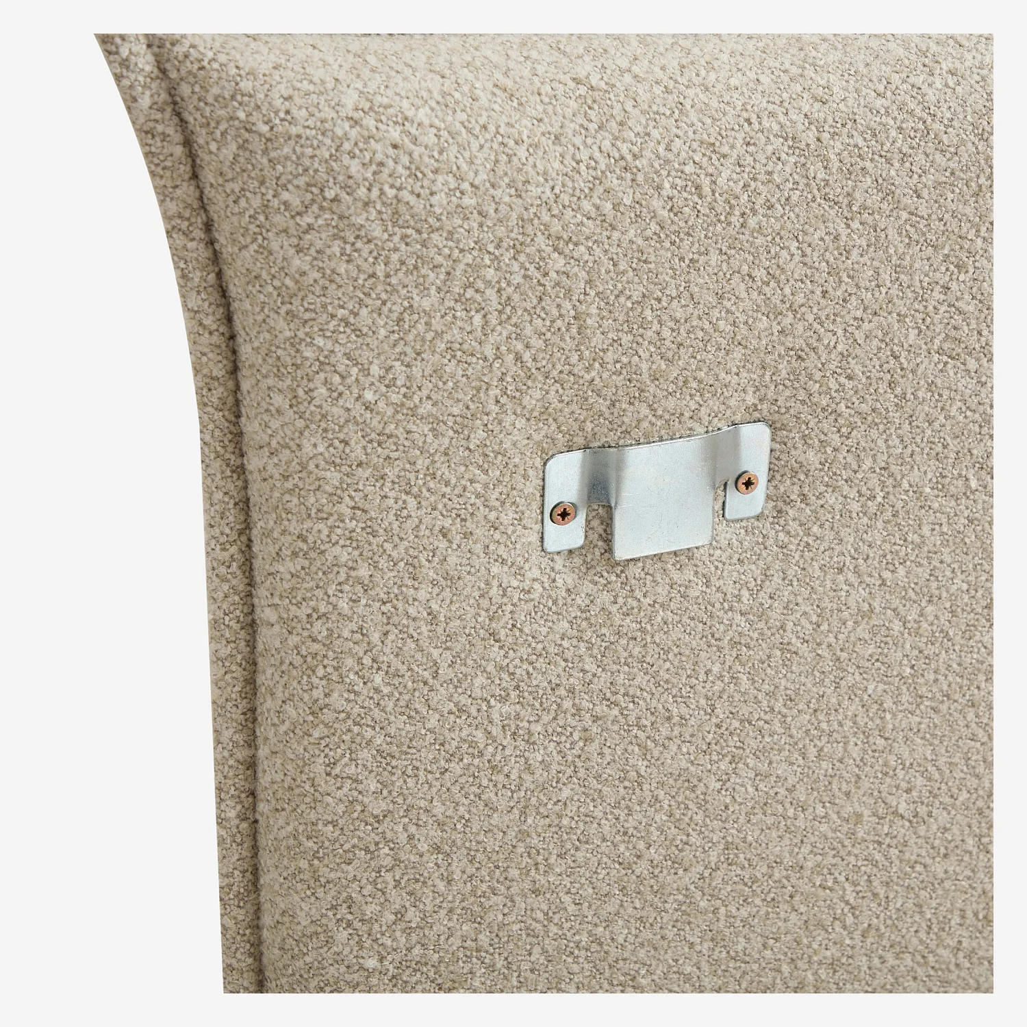 Tête de lit en tissu bouclette 166 x 111 cm - Beige - 4