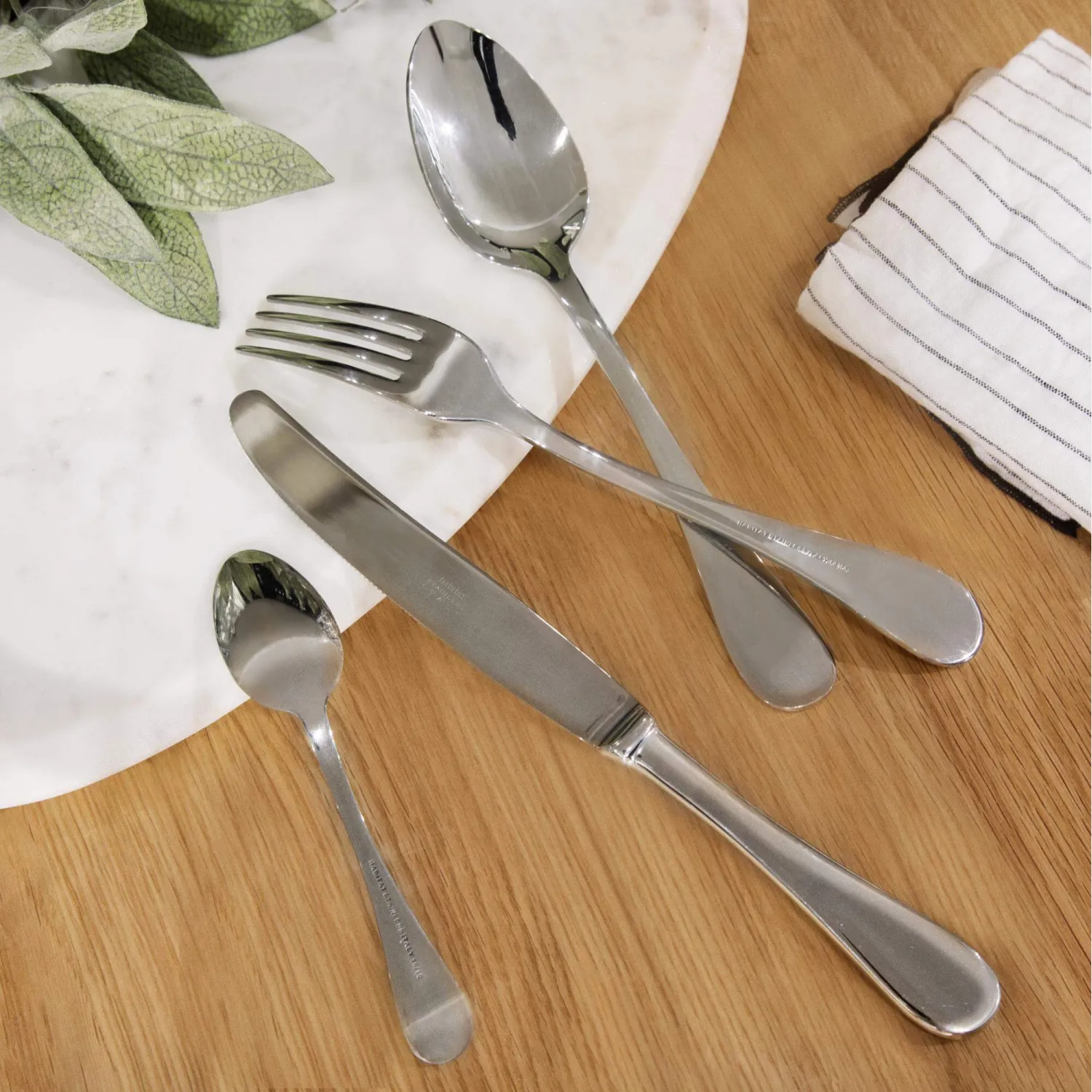 Lot de 6 fourchettes de table en acier inoxydable - Argenté - 1