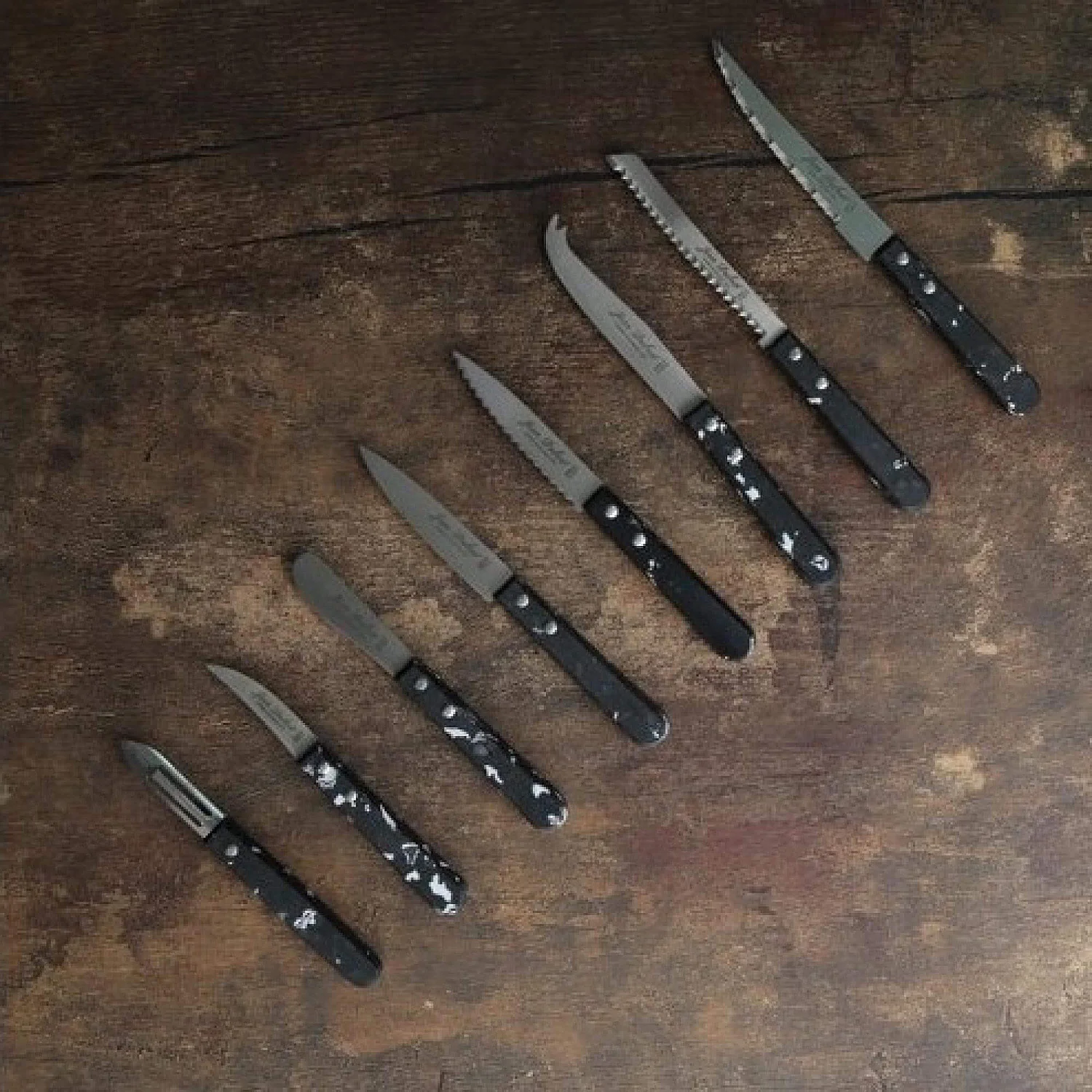 Lot de 6 couteaux à fromage  - Modèle Sense - Noir - 1