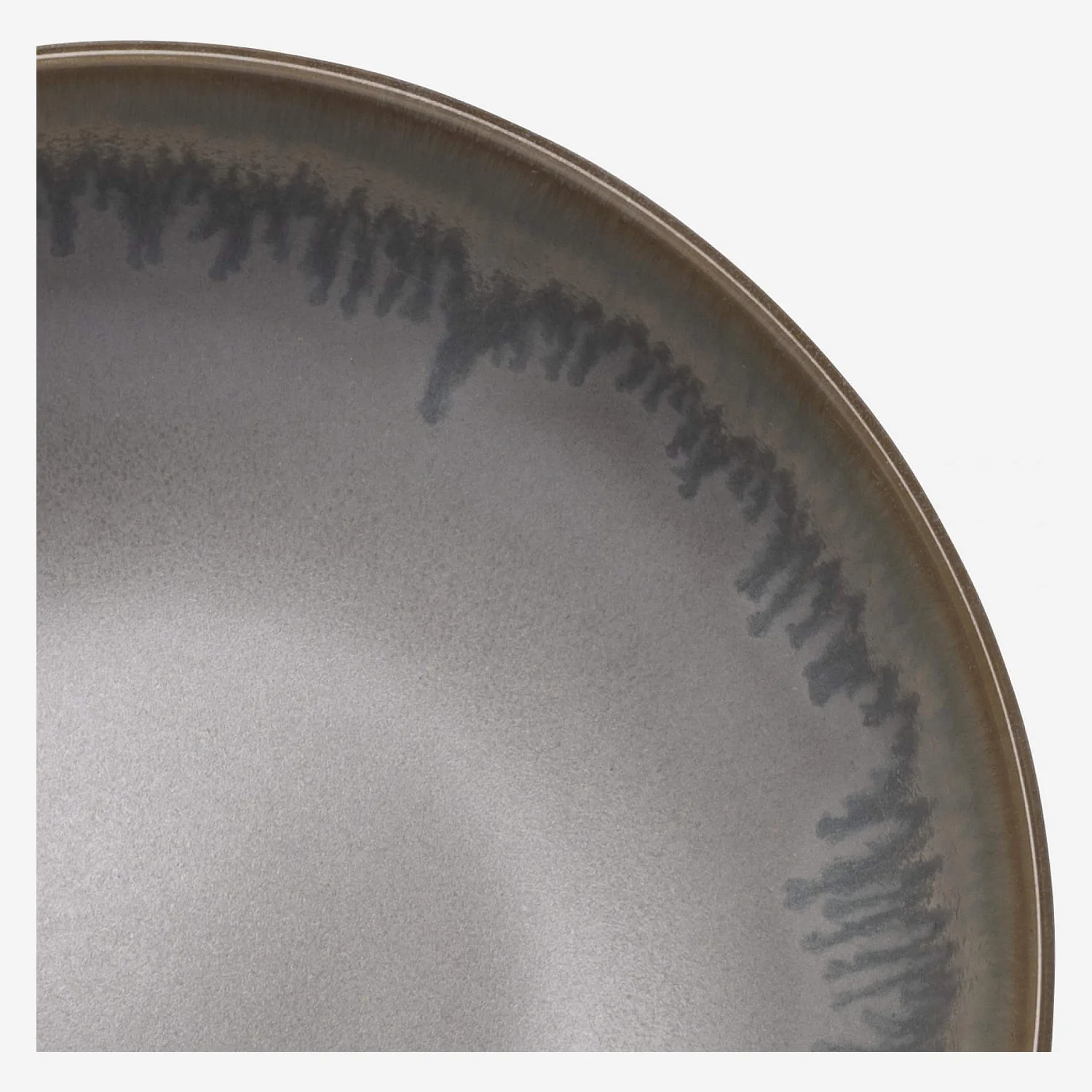 Lot de 4 bols en grès - 17,5 cm - Bleu et marron - 3