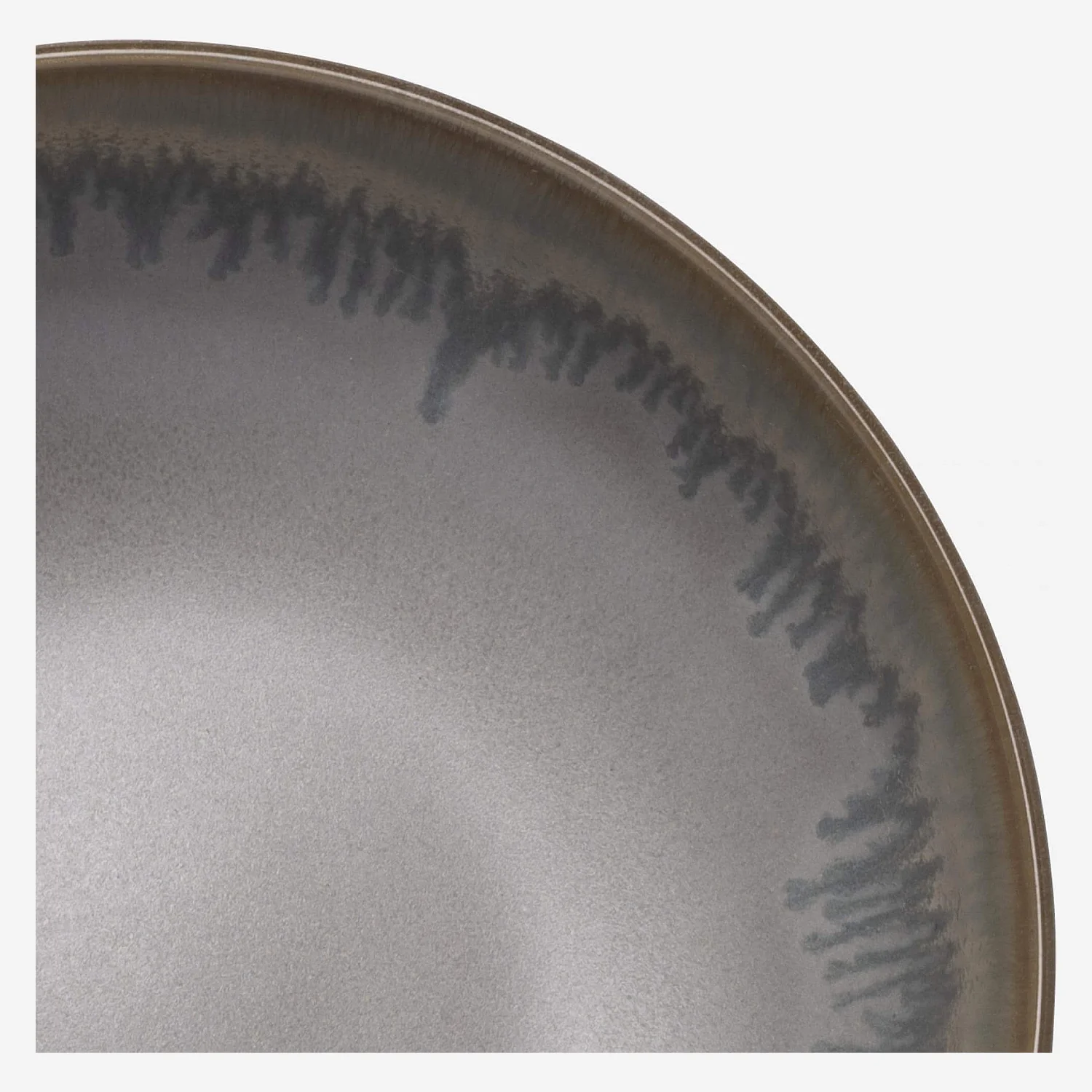 Lot de 4 bols en grès - 17,5 cm - Bleu et marron - 3