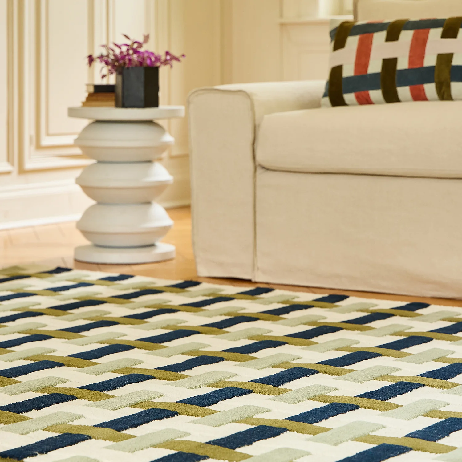 Alfombra de lana con acabado tufté - 170 x 240 cm - Verde - Design by Floriane Jacques - 3